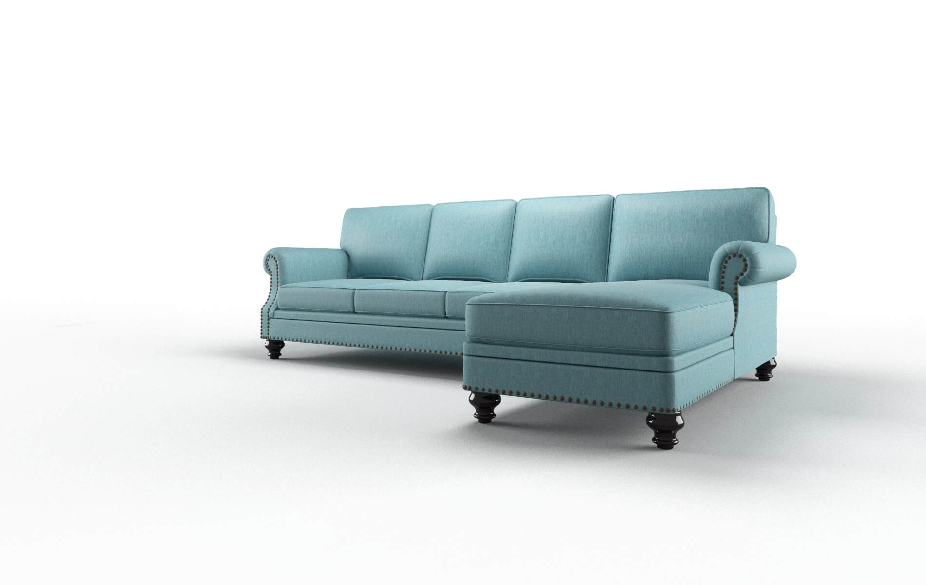 Rotterdam Cosmo Turquoise Panel espresso legs 4
