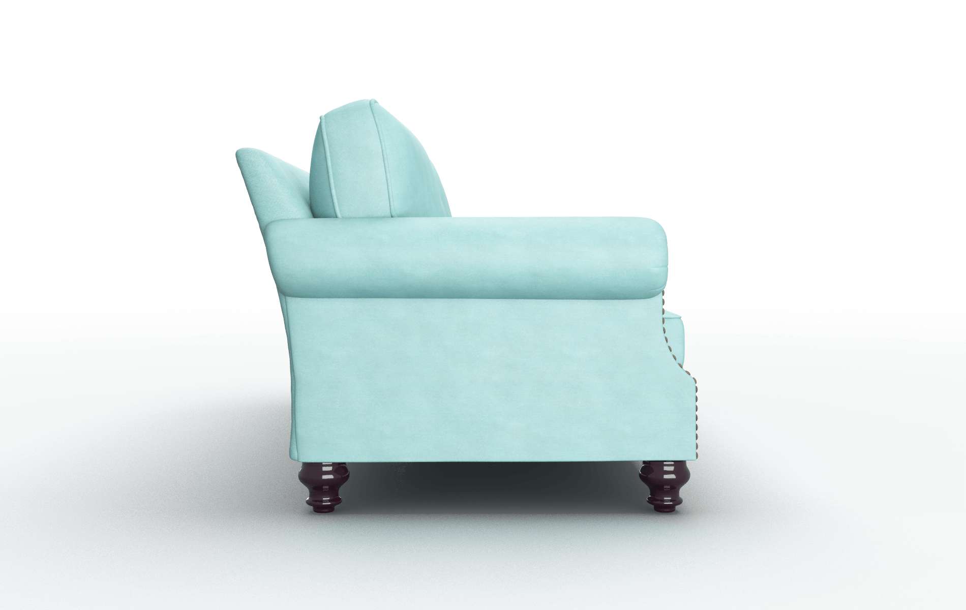 Rotterdam Curious Turquoise Sofa espresso legs 3