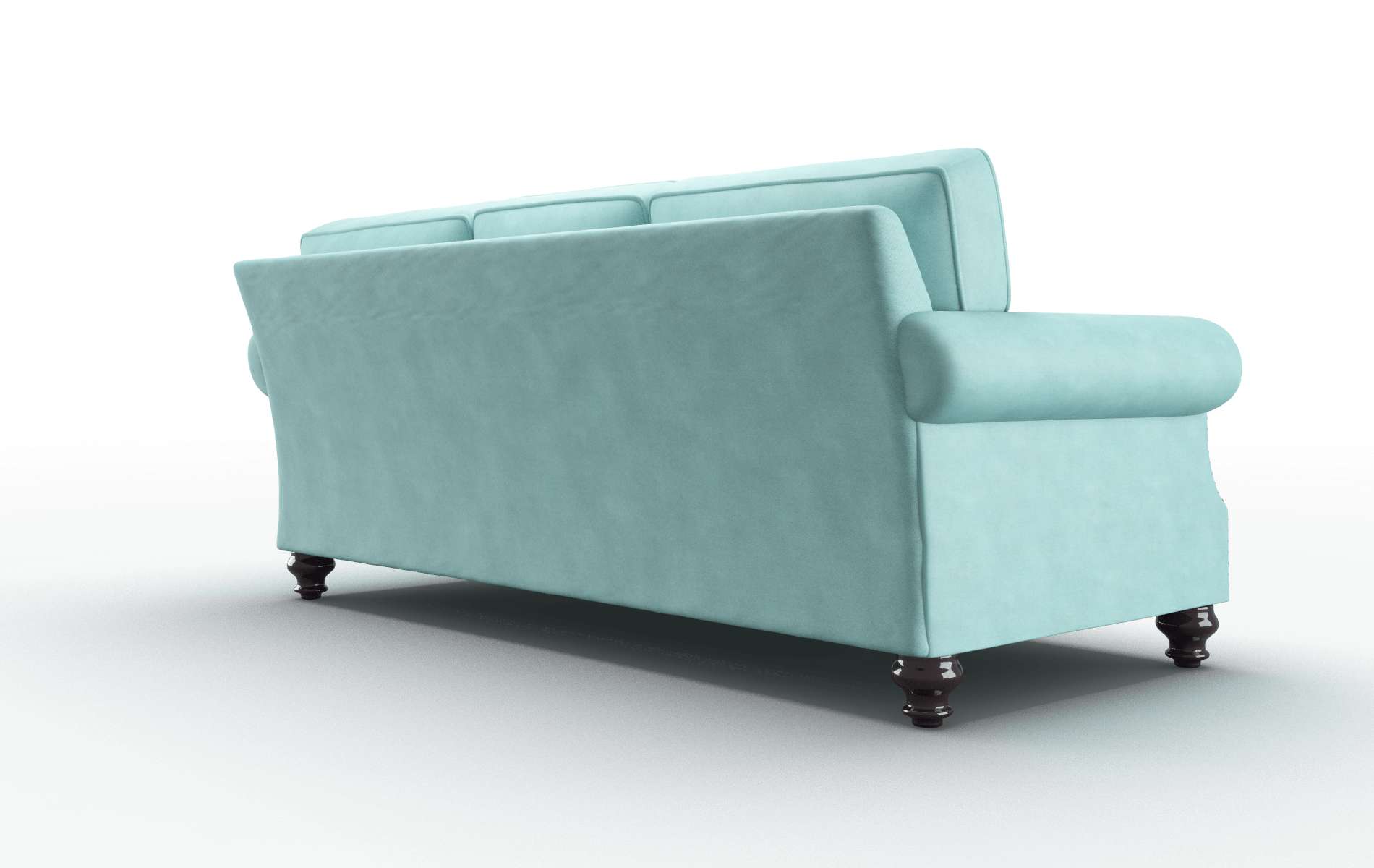 Rotterdam Curious Turquoise Sofa espresso legs 5