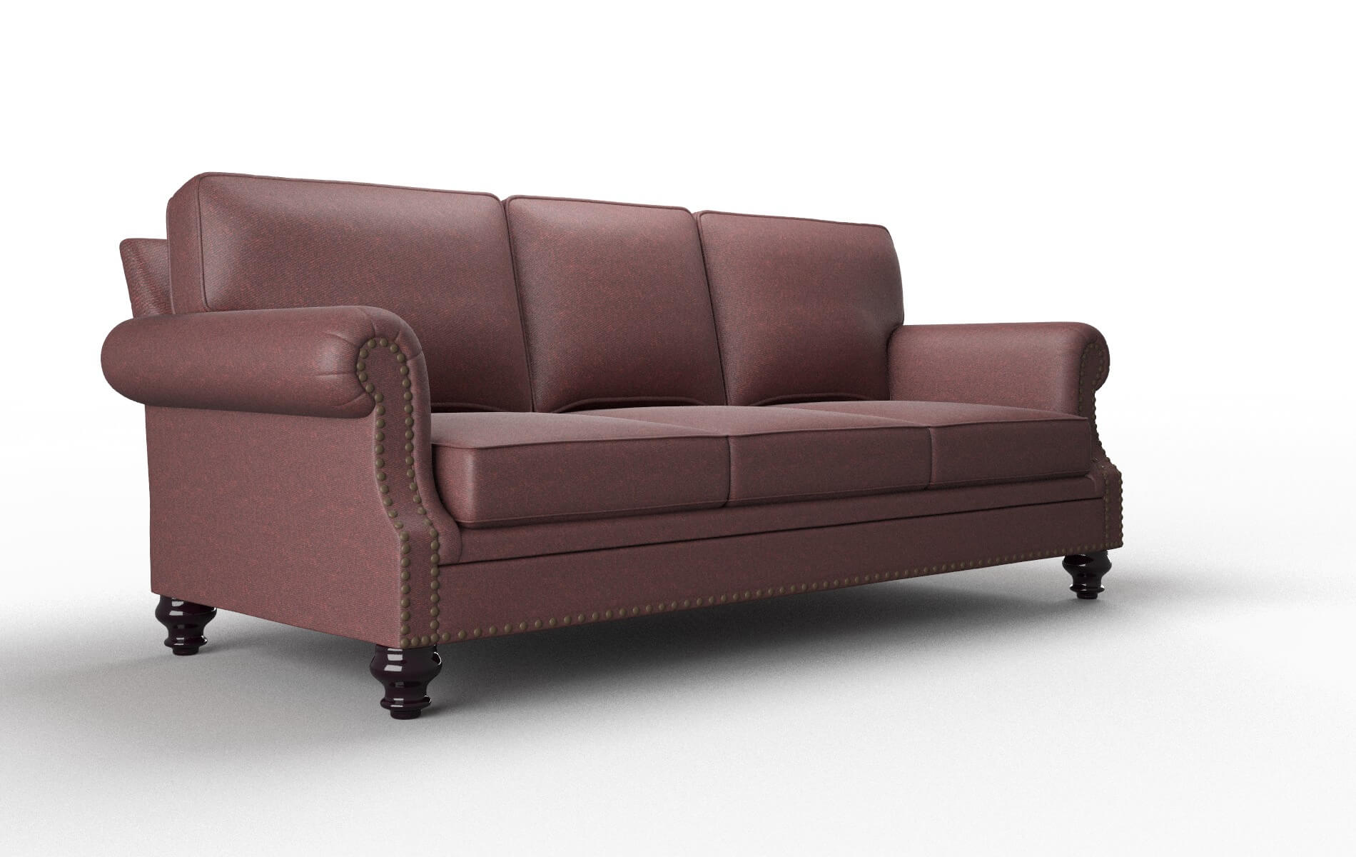 Rotterdam Derby Berry Sofa espresso legs 2