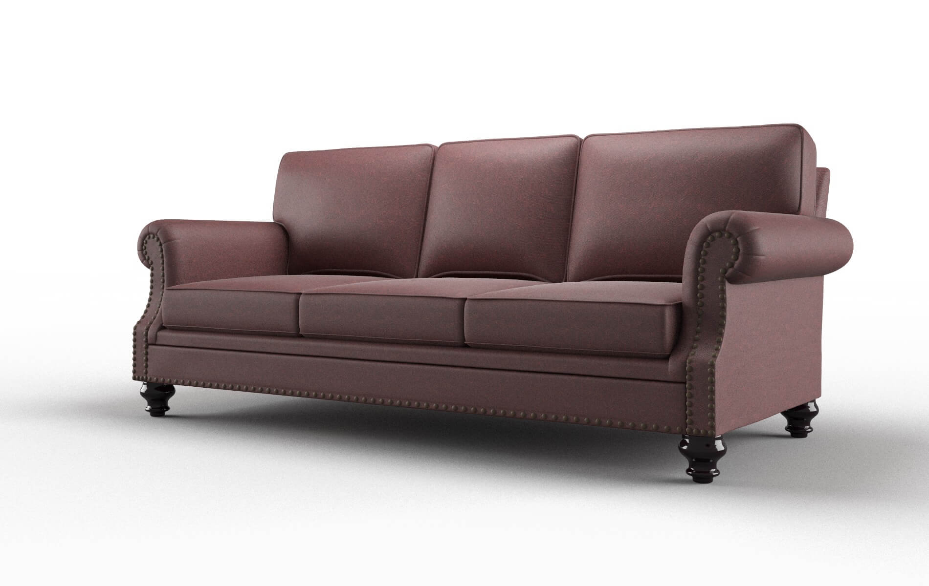 Rotterdam Derby Berry Sofa espresso legs 4