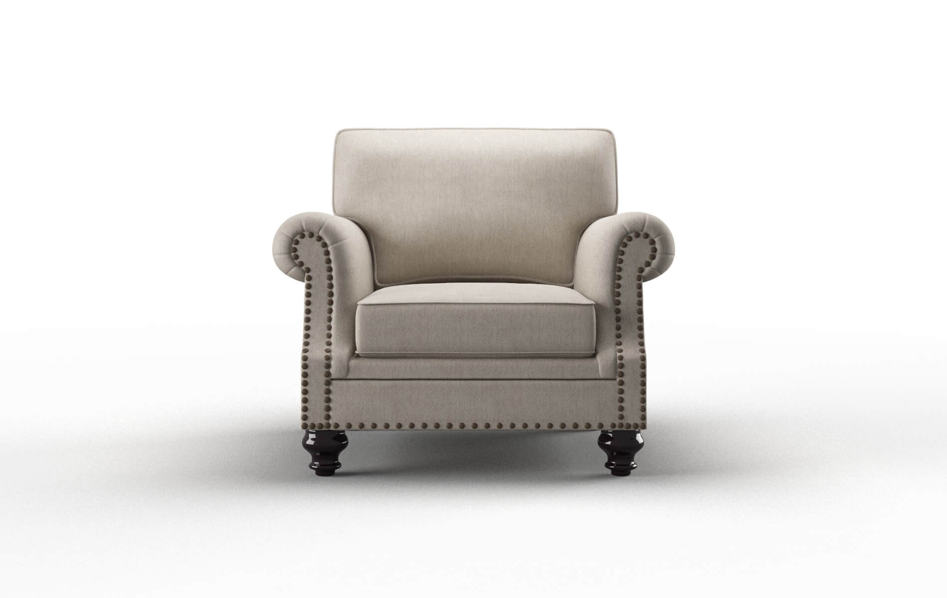 Rotterdam Derby linen Chair Espresso Legs  1