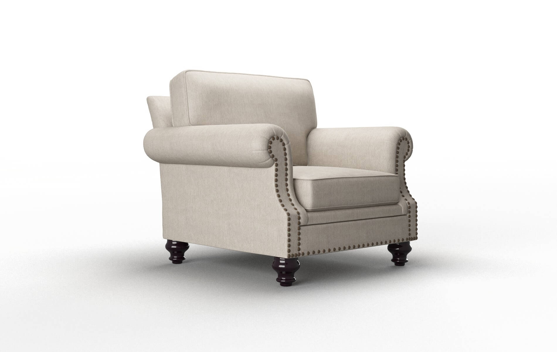 Rotterdam Derby Linen Chair espresso legs 2