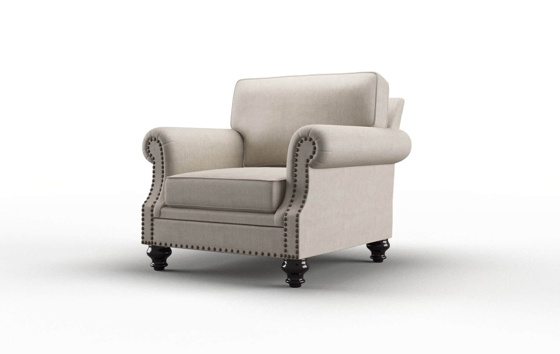 Rotterdam Derby Linen Chair espresso legs 4