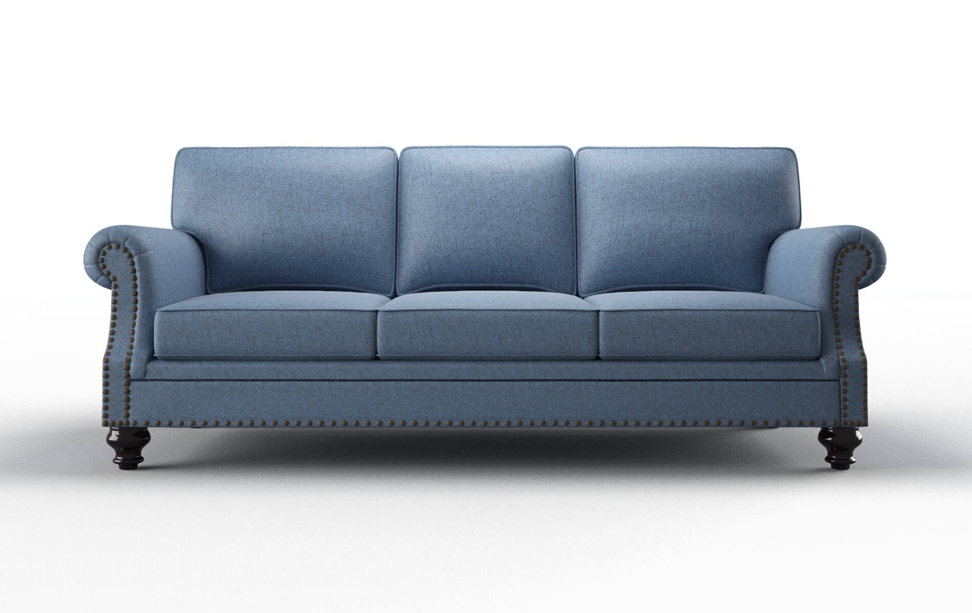 Rotterdam Derby Navy Sofa espresso legs 1