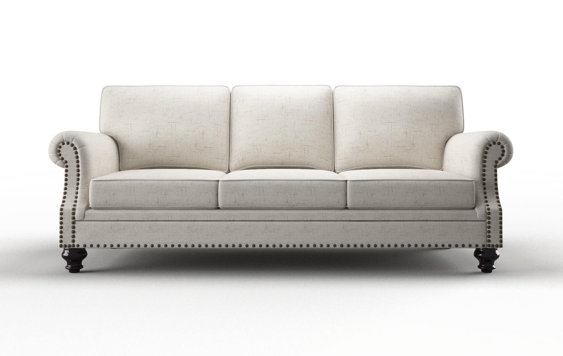 Rotterdam Derby Taupe Sofa espresso legs 1