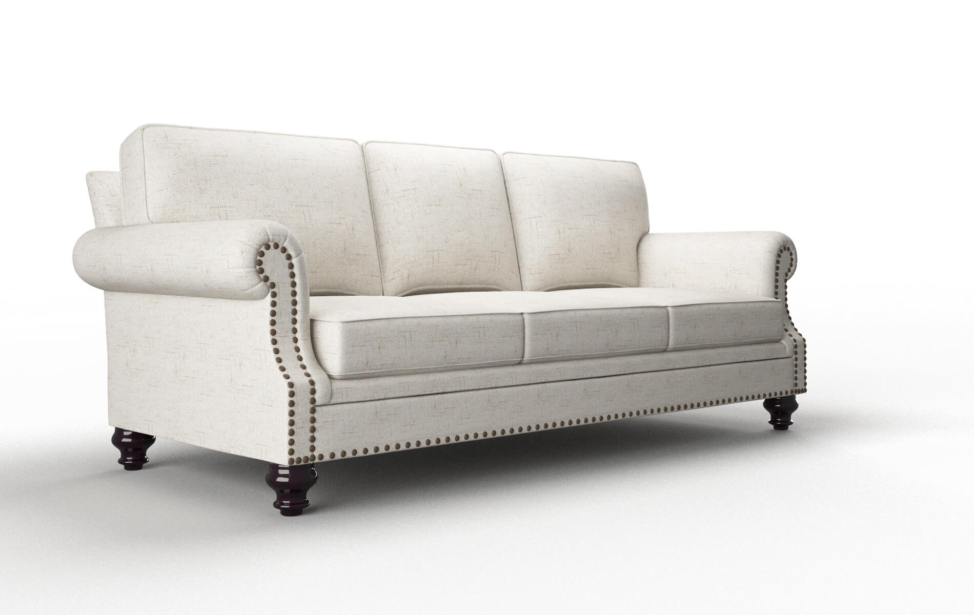 Rotterdam Derby Taupe Sofa espresso legs 2