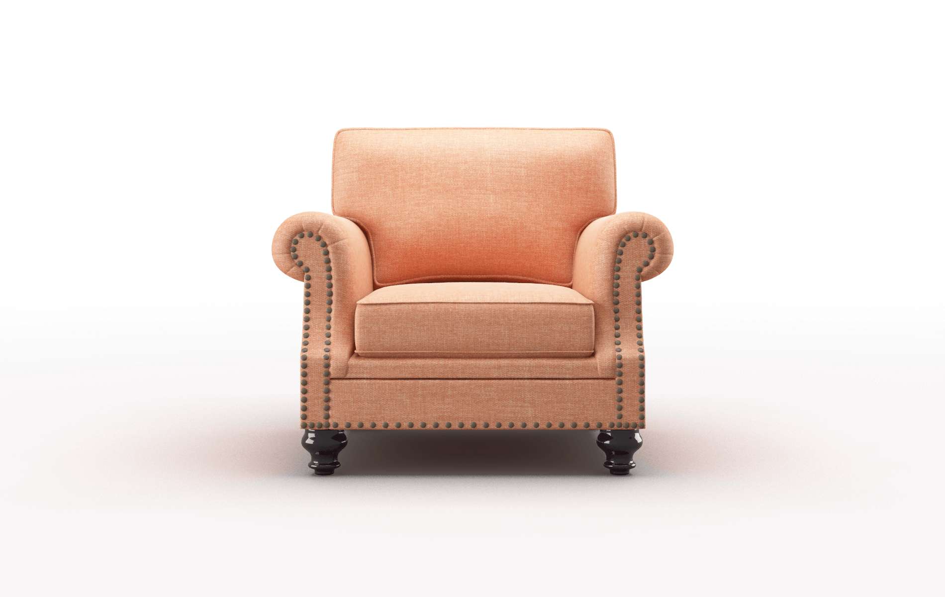 Rotterdam Durham Tangerine Chair espresso legs 1