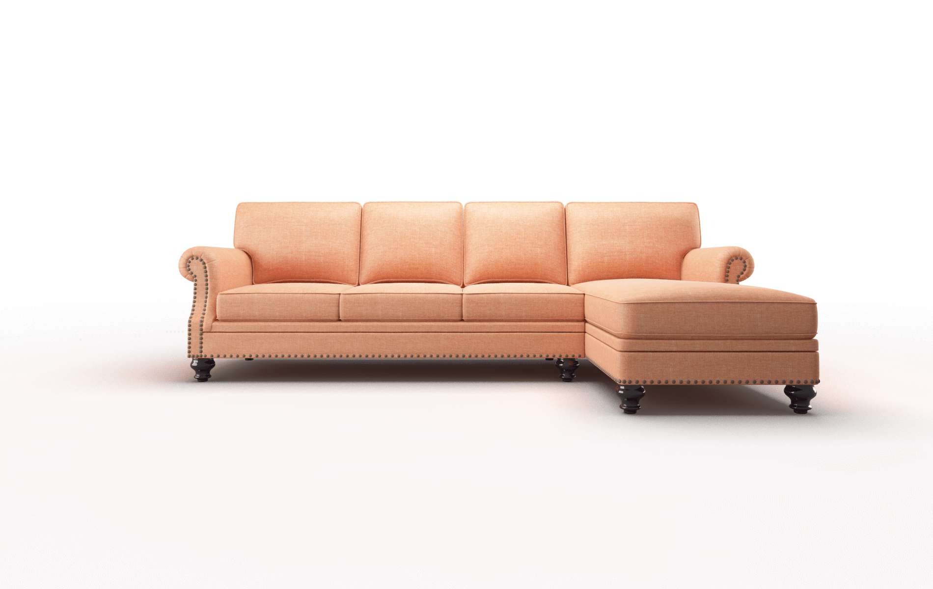 Rotterdam Durham Tangerine Panel espresso legs 1