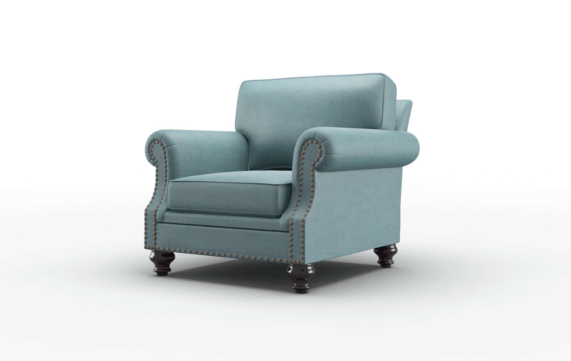 Rotterdam Elliot Teal Chair espresso legs 4