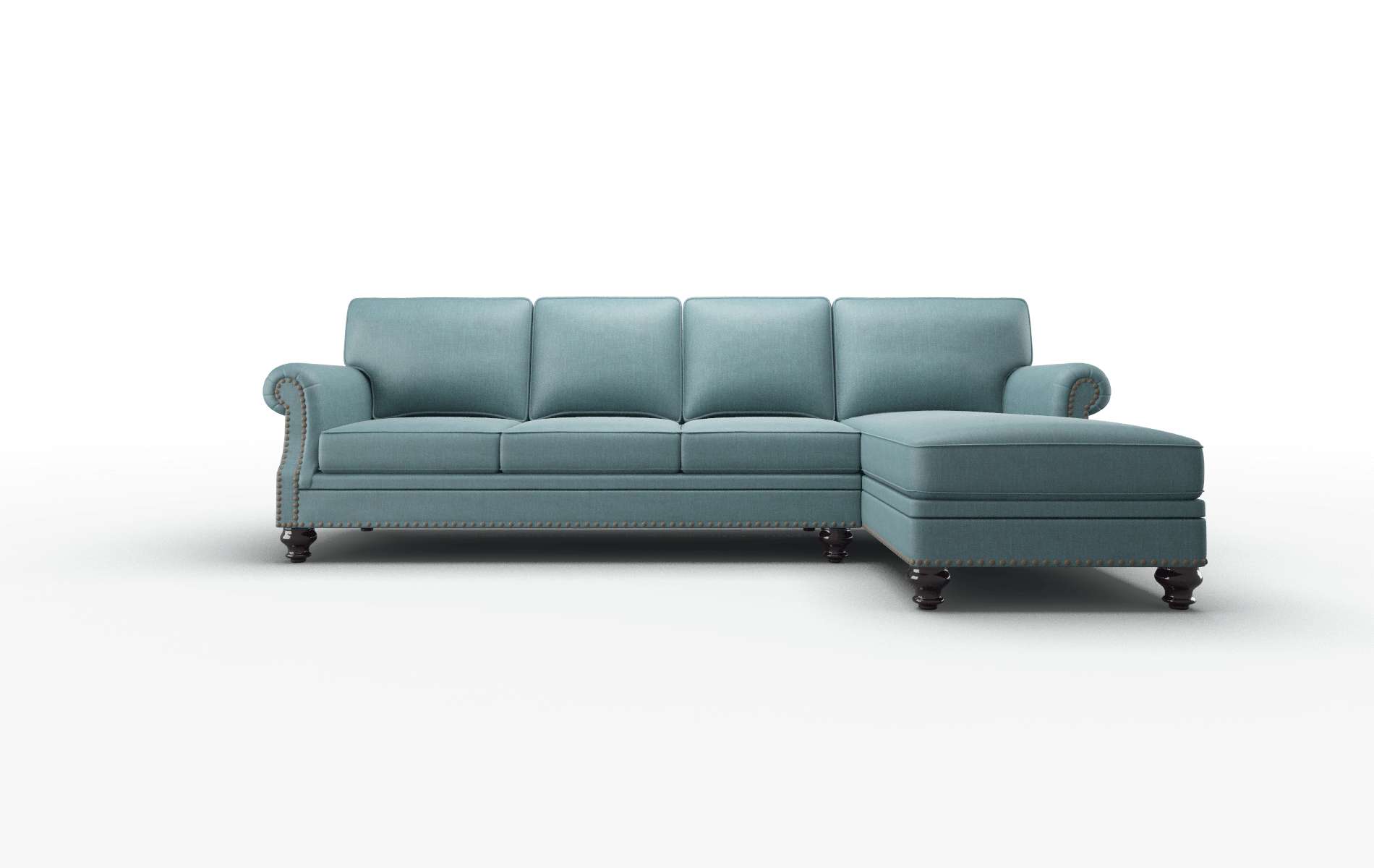 Rotterdam Elliot Teal Panel espresso legs 1