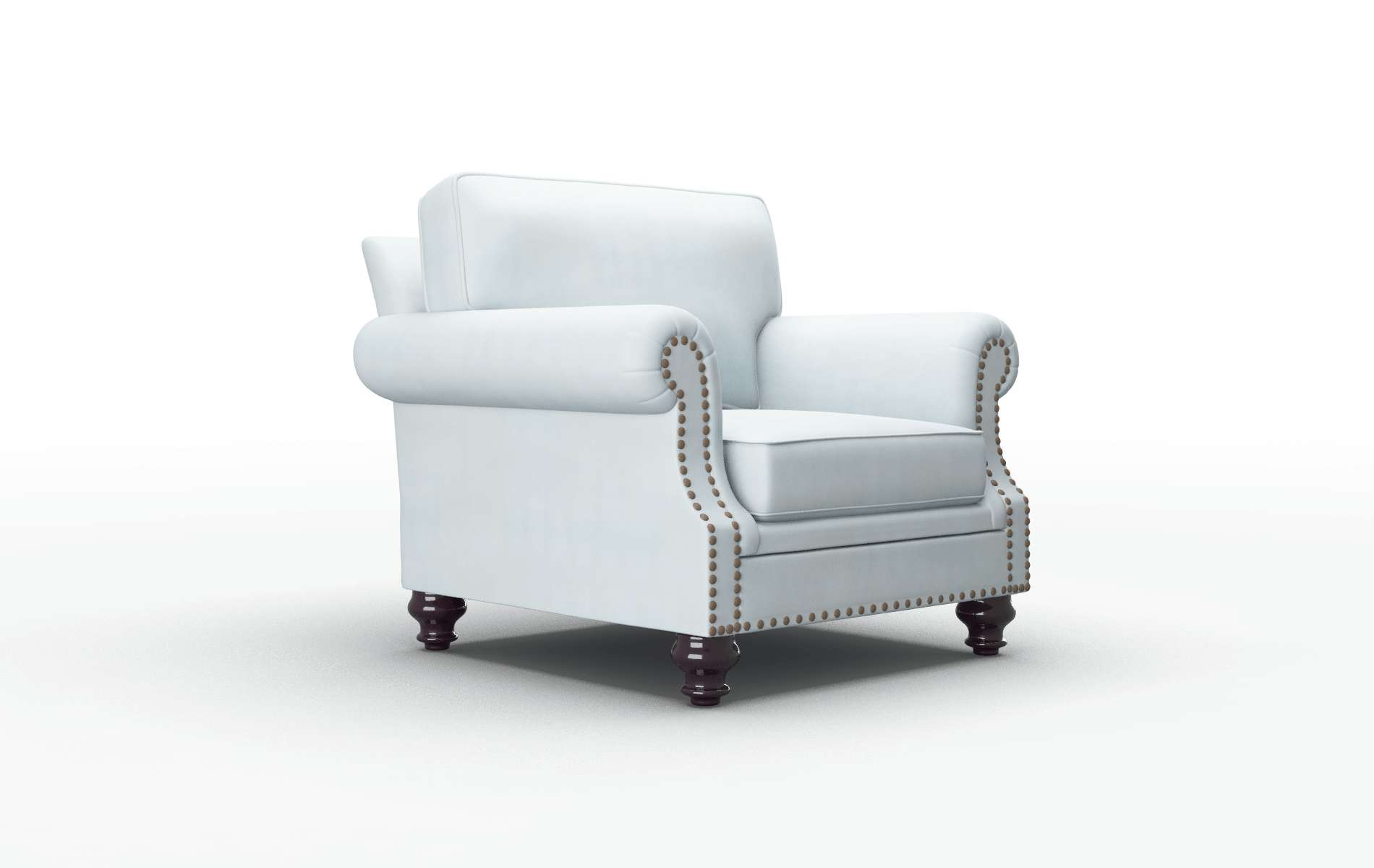 Rotterdam Hathaway Aqua Chair espresso legs 2