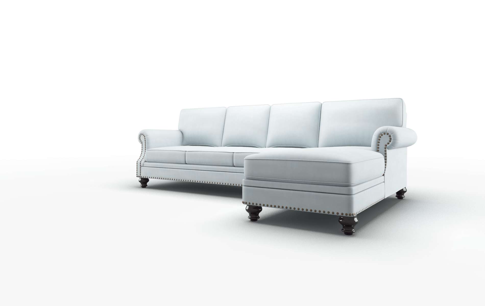 Rotterdam Hathaway Aqua Panel espresso legs 4