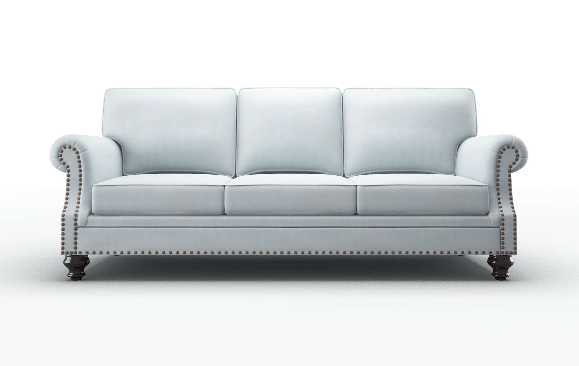 Rotterdam Hathaway Aqua Sofa espresso legs 1