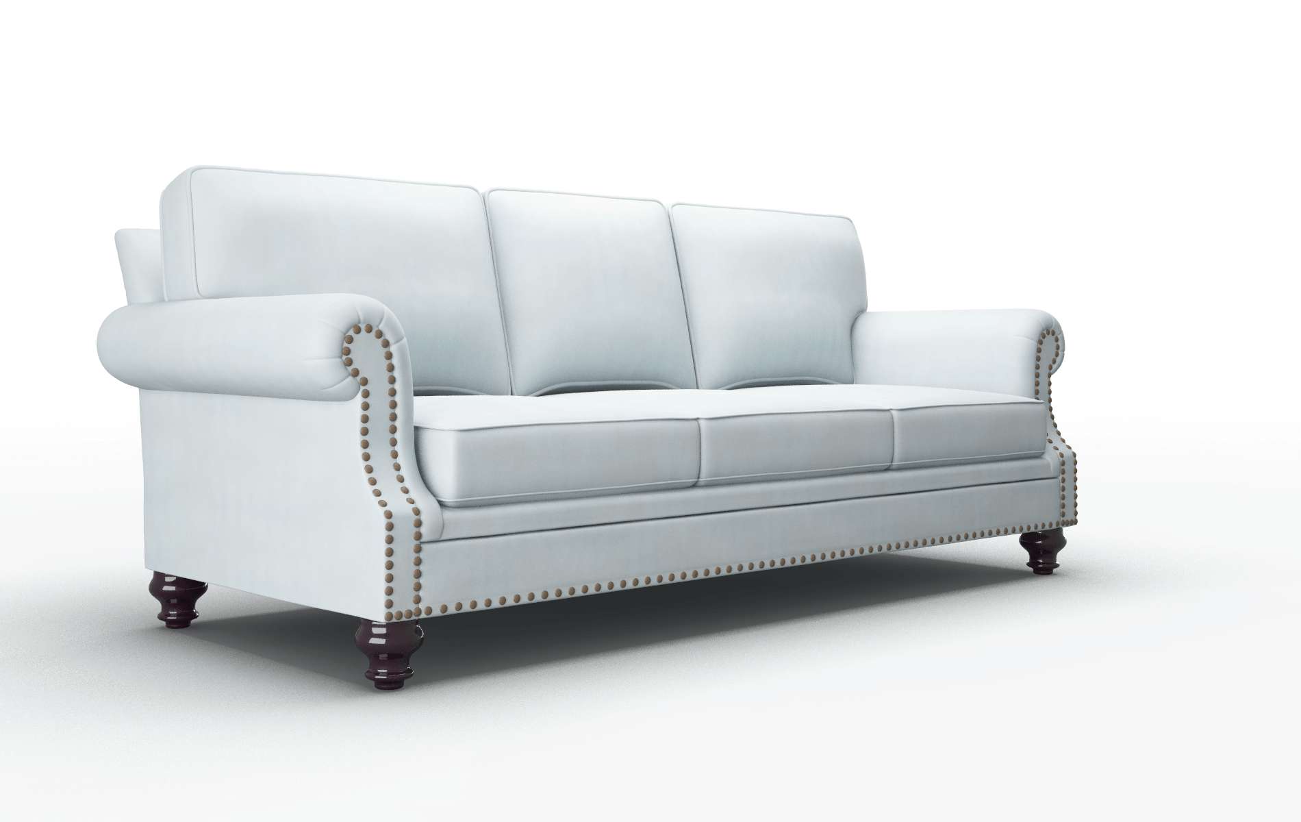 Rotterdam Hathaway Aqua Sofa espresso legs 2