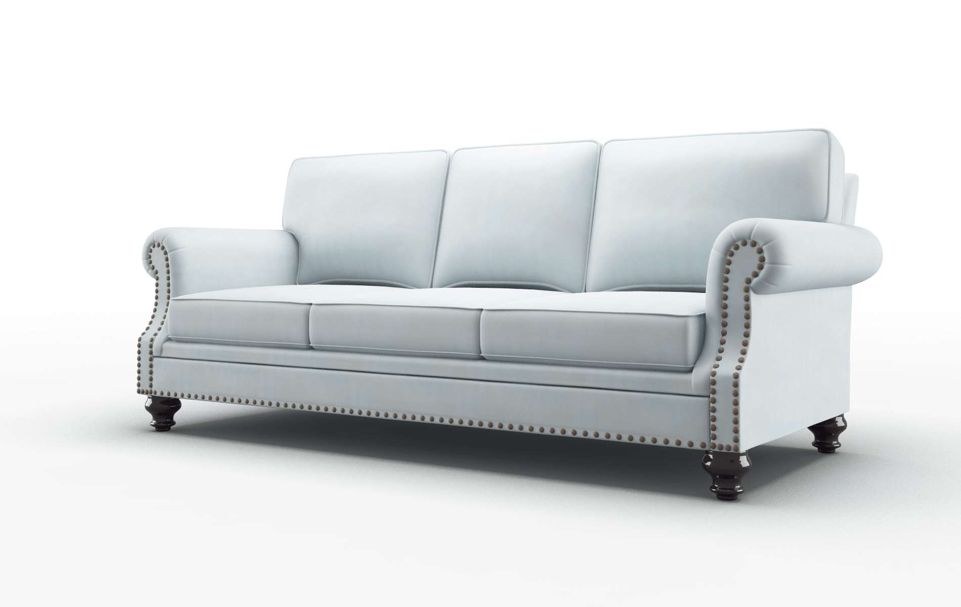 Rotterdam Hathaway Aqua Sofa espresso legs 4