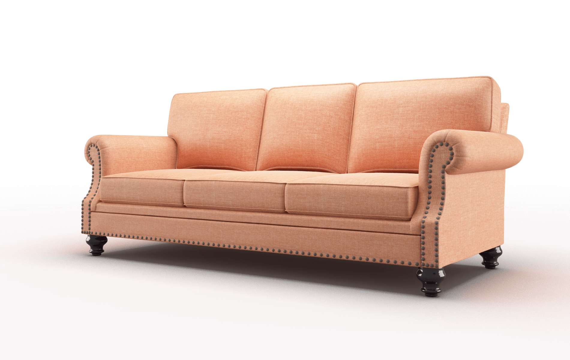 Rotterdam Hepburn Appricot Sofa espresso legs 4