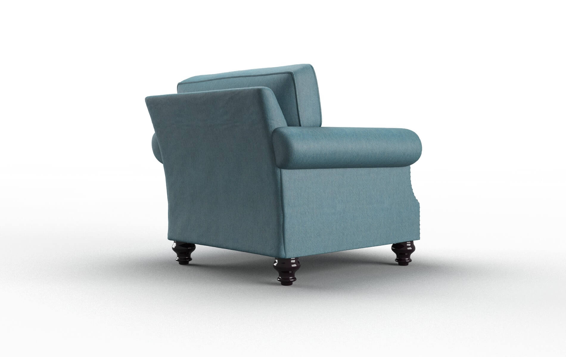 Rotterdam Hepburn Teal Chair espresso legs 5