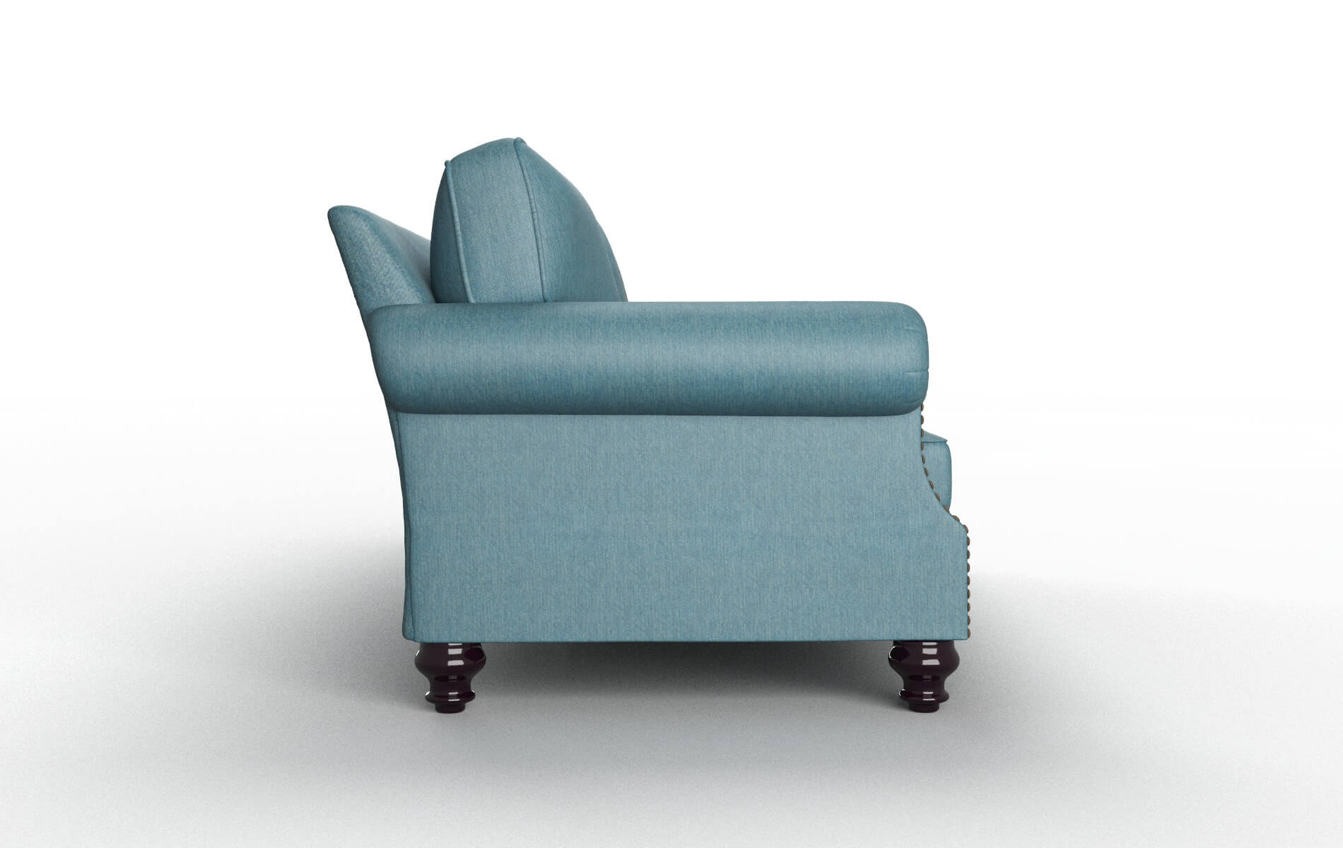 Rotterdam Hepburn Teal Sofa espresso legs 3
