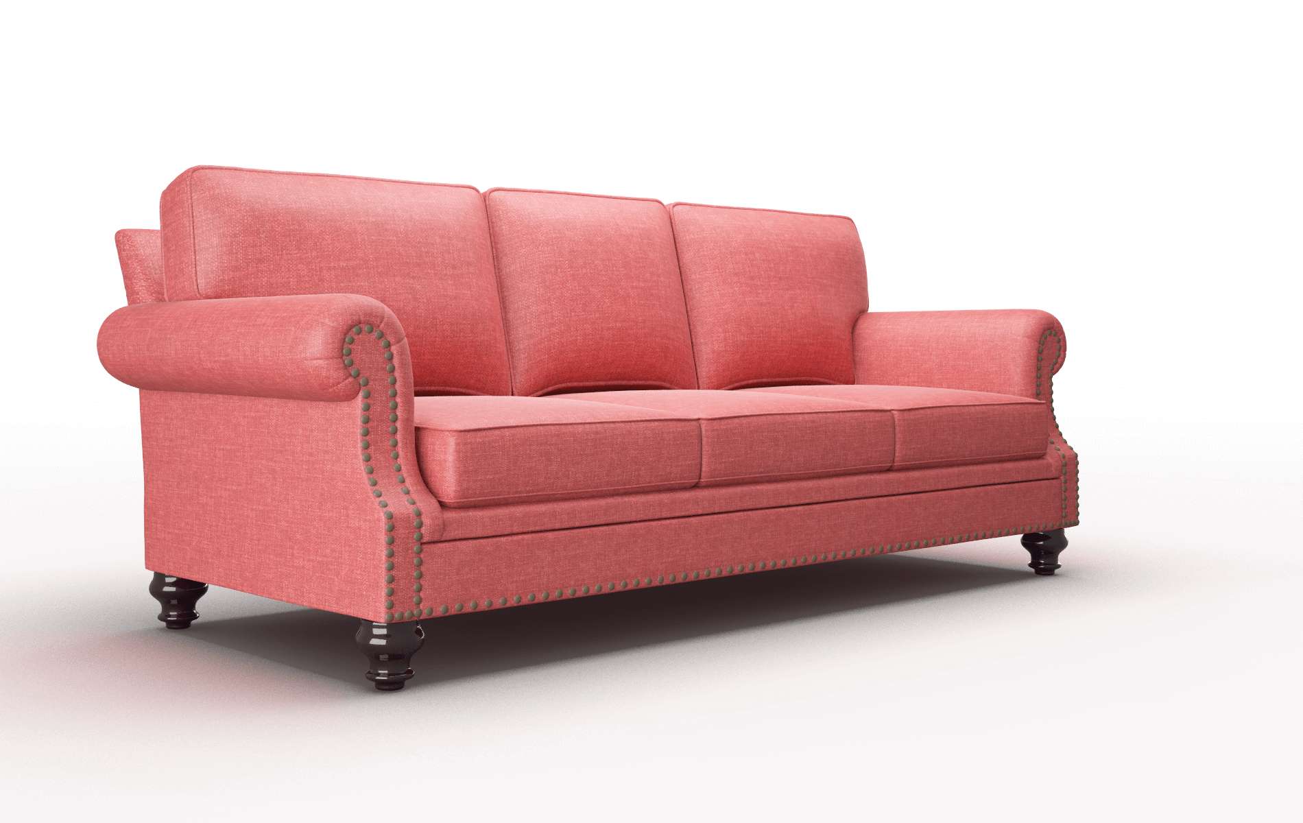 Rotterdam Leslie Poppy Sofa espresso legs 2