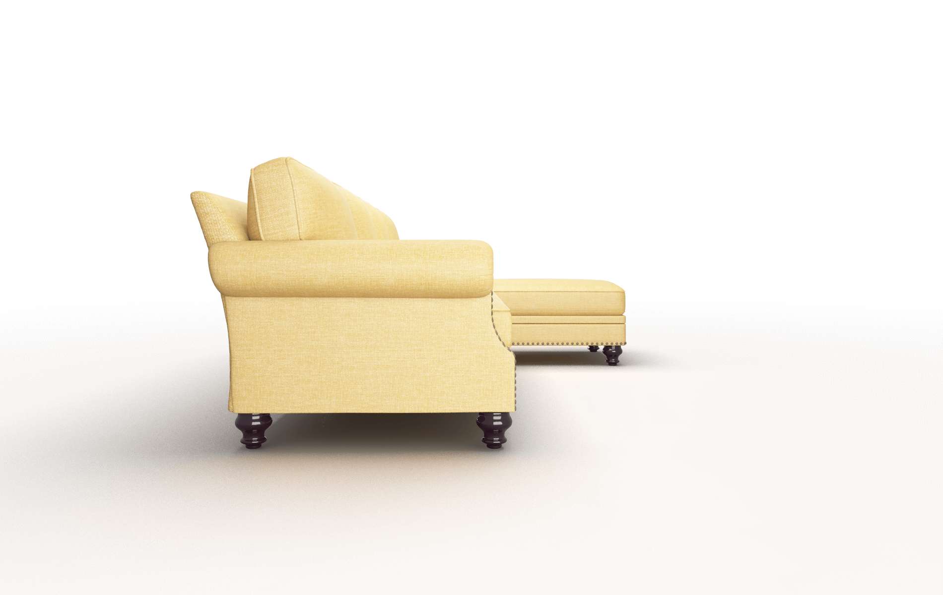 Rotterdam Leslie Saffron Panel espresso legs 3