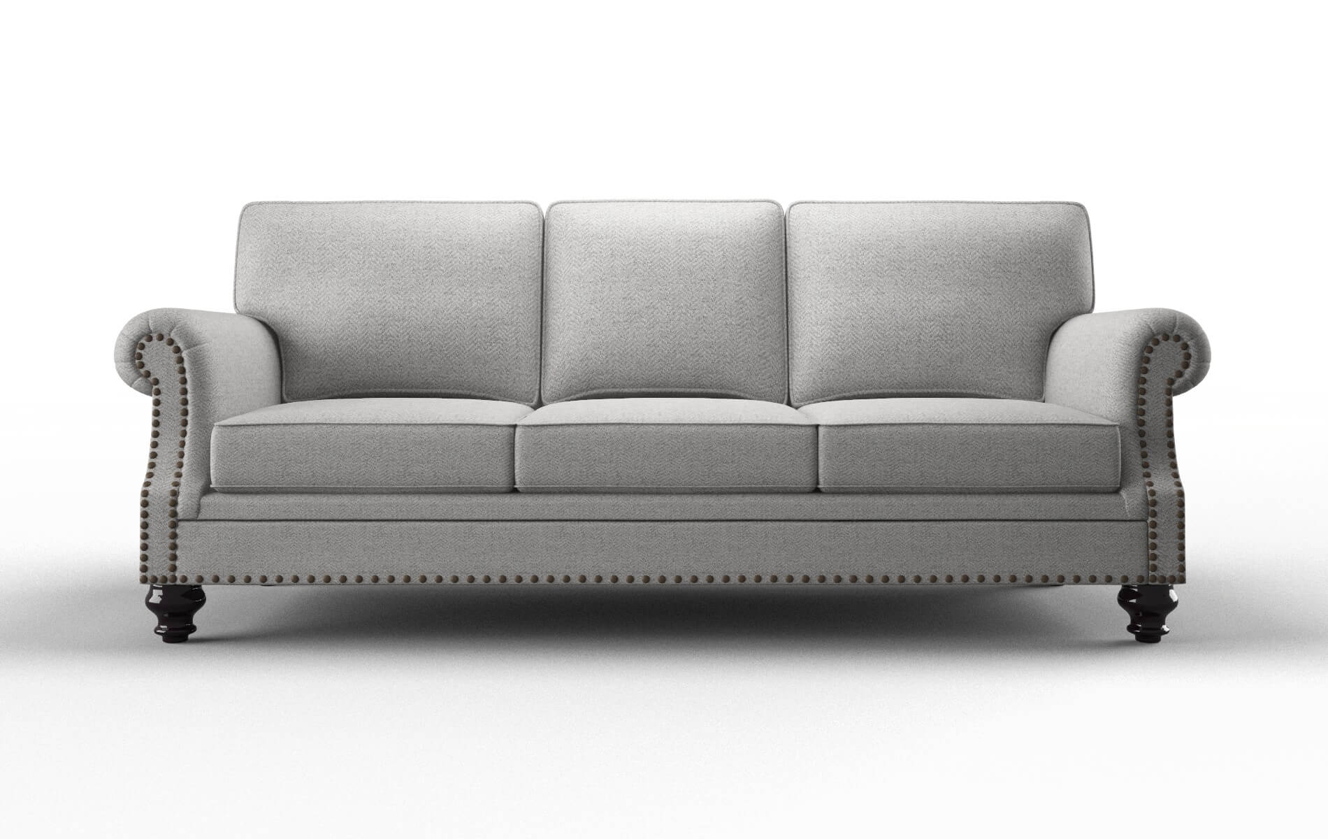 Rotterdam Malibu Dove Sofa espresso legs 1