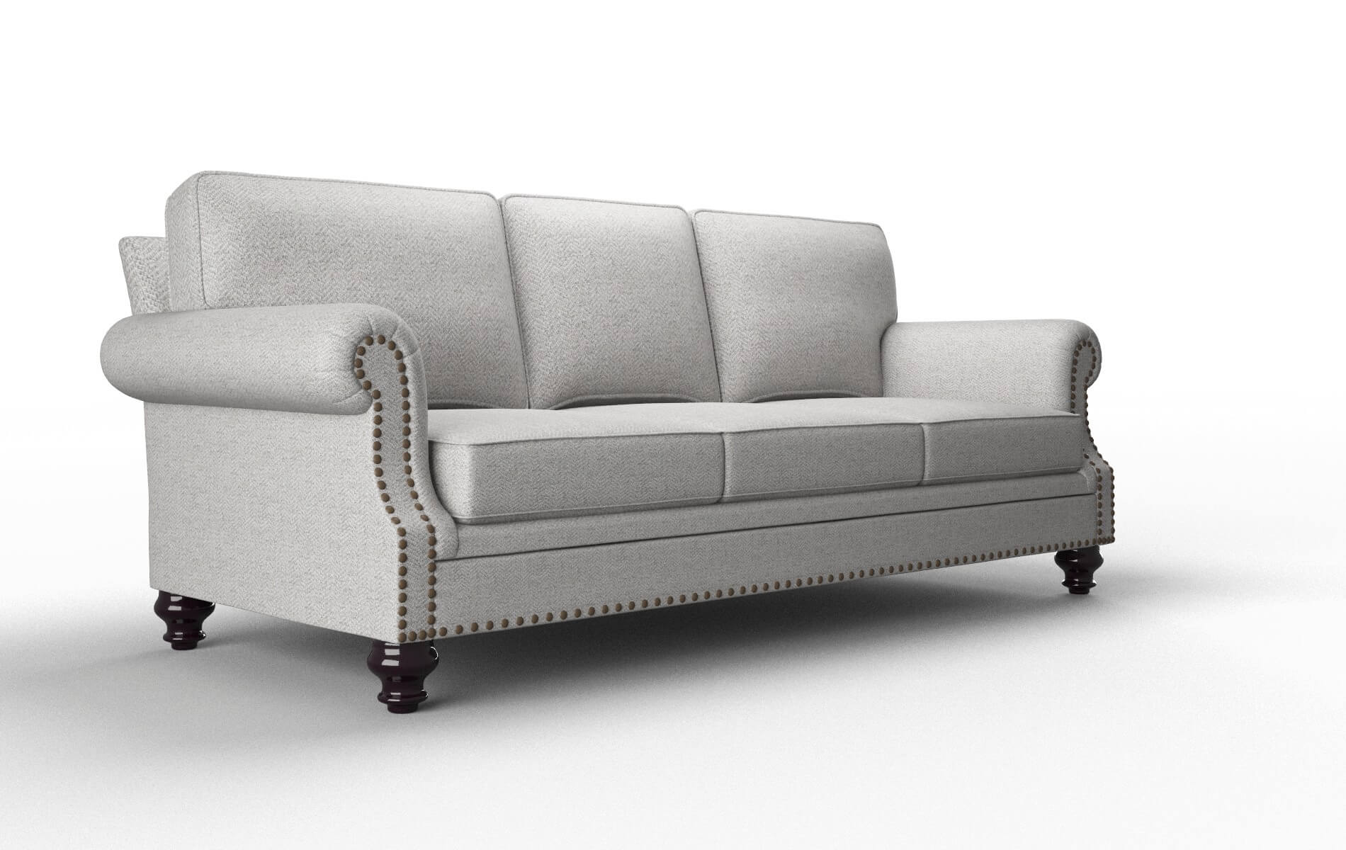 Rotterdam Malibu Dove Sofa espresso legs 2