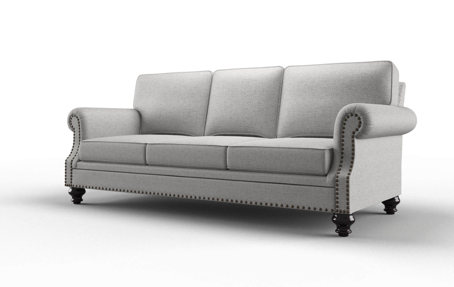 Rotterdam Malibu Dove Sofa espresso legs 4