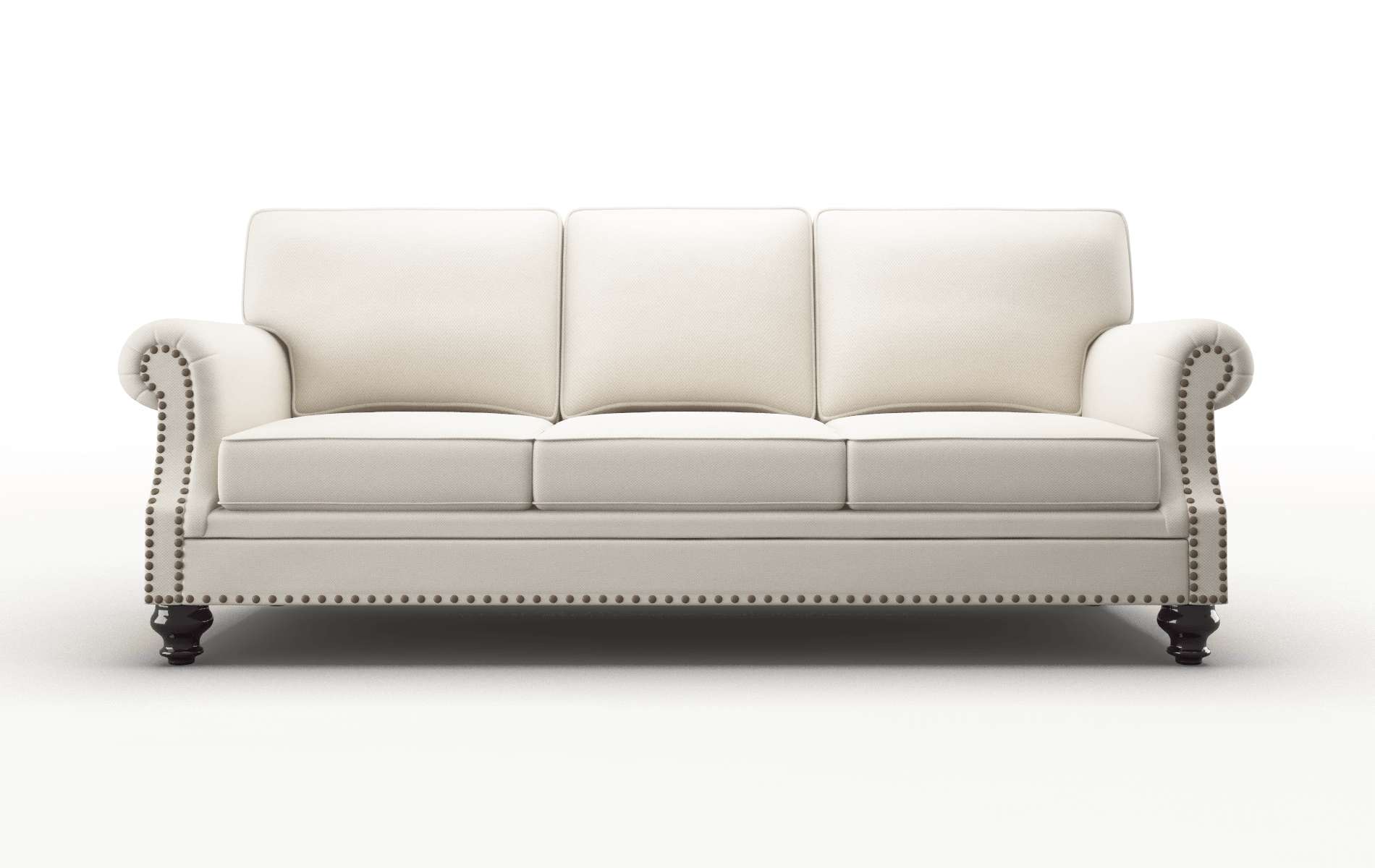 Rotterdam Malibu Linen Sofa espresso legs 1