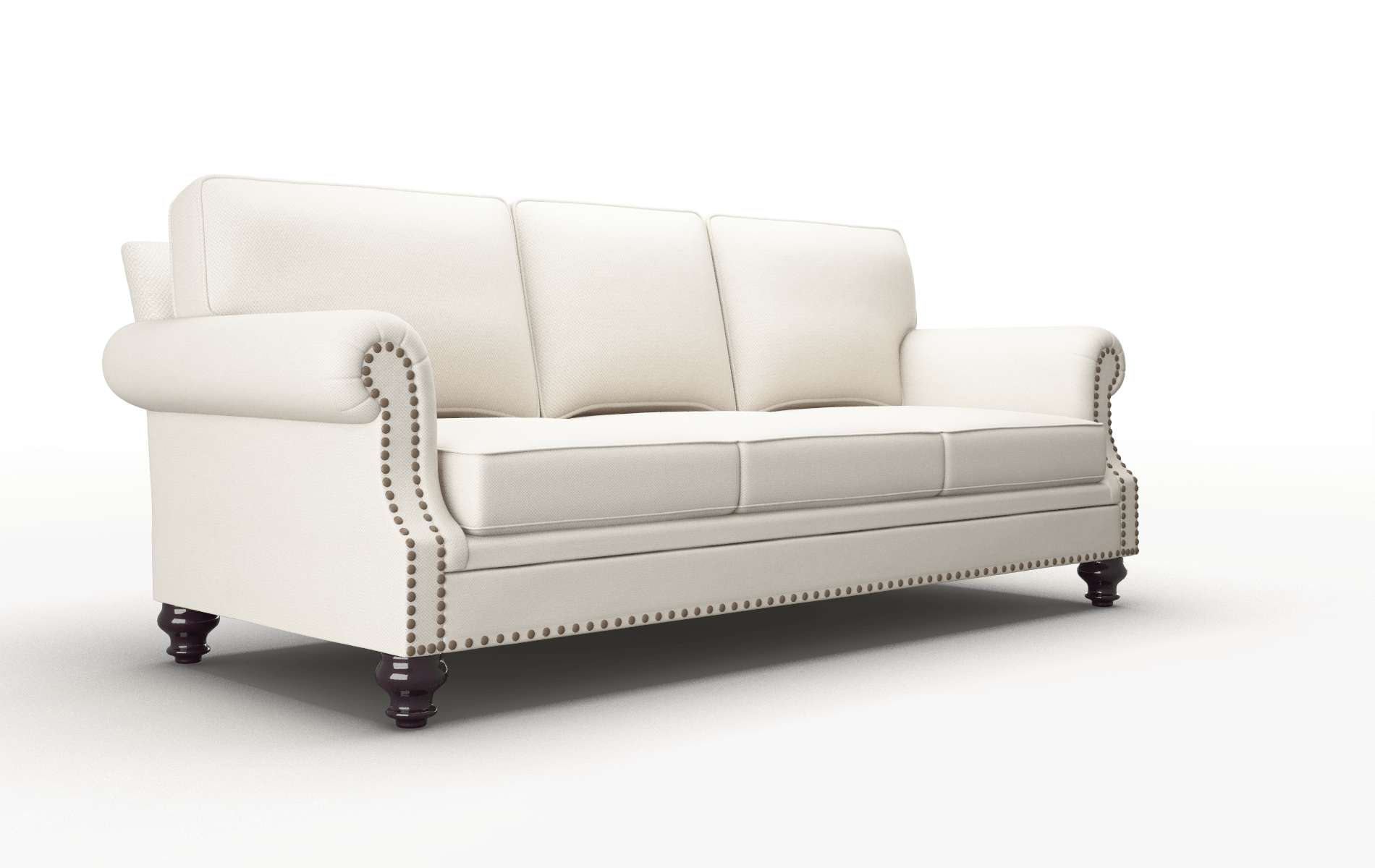 Rotterdam Malibu Linen Sofa espresso legs 2