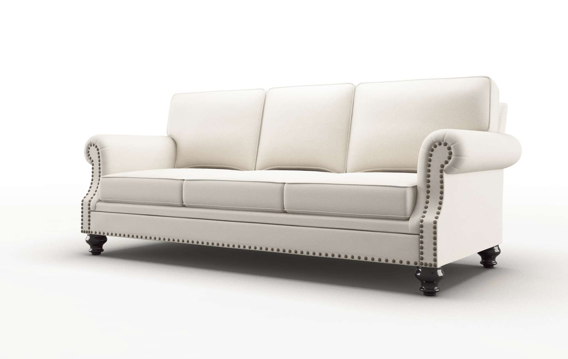 Rotterdam Malibu Linen Sofa espresso legs 4