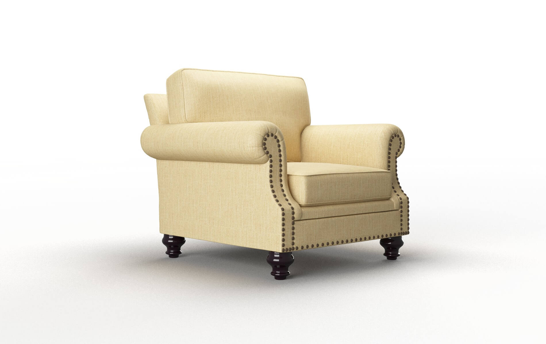 Rotterdam Malibu Maize Chair espresso legs 2