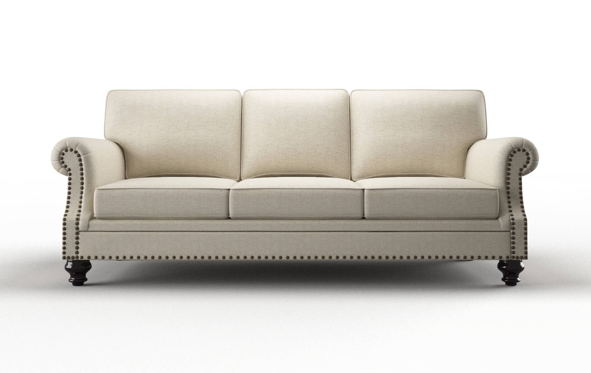 Rotterdam Malibu Sand Sofa espresso legs 1