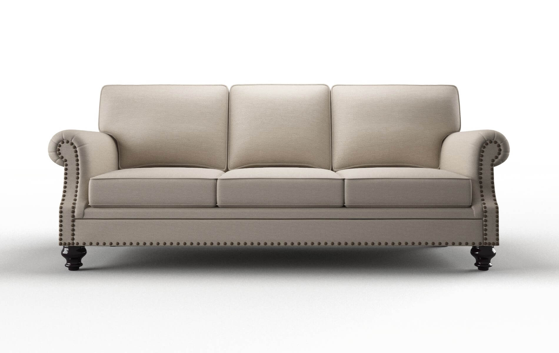 Rotterdam Naples Almond Sofa espresso legs 1