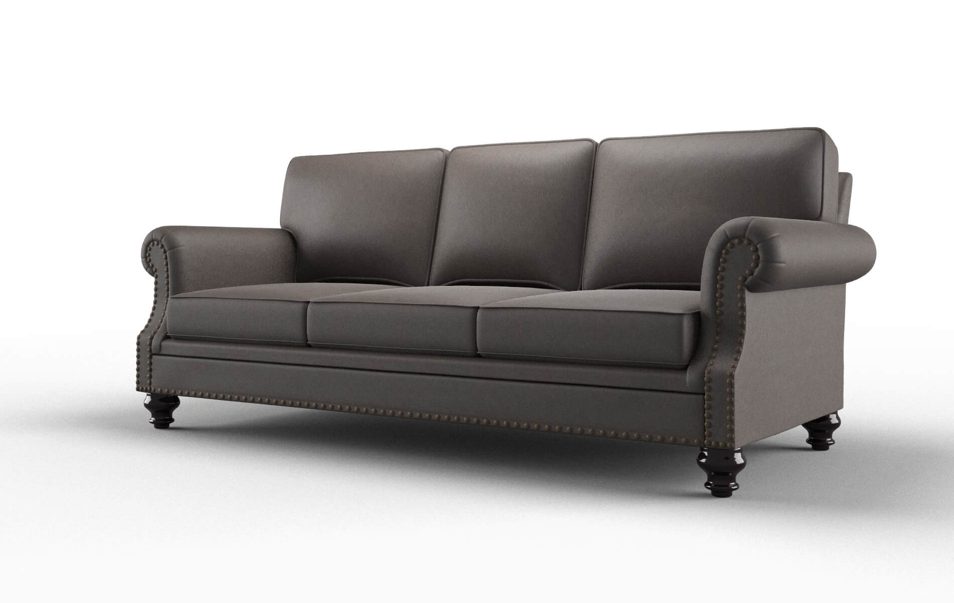 Rotterdam Naples Graphite Sofa espresso legs 4