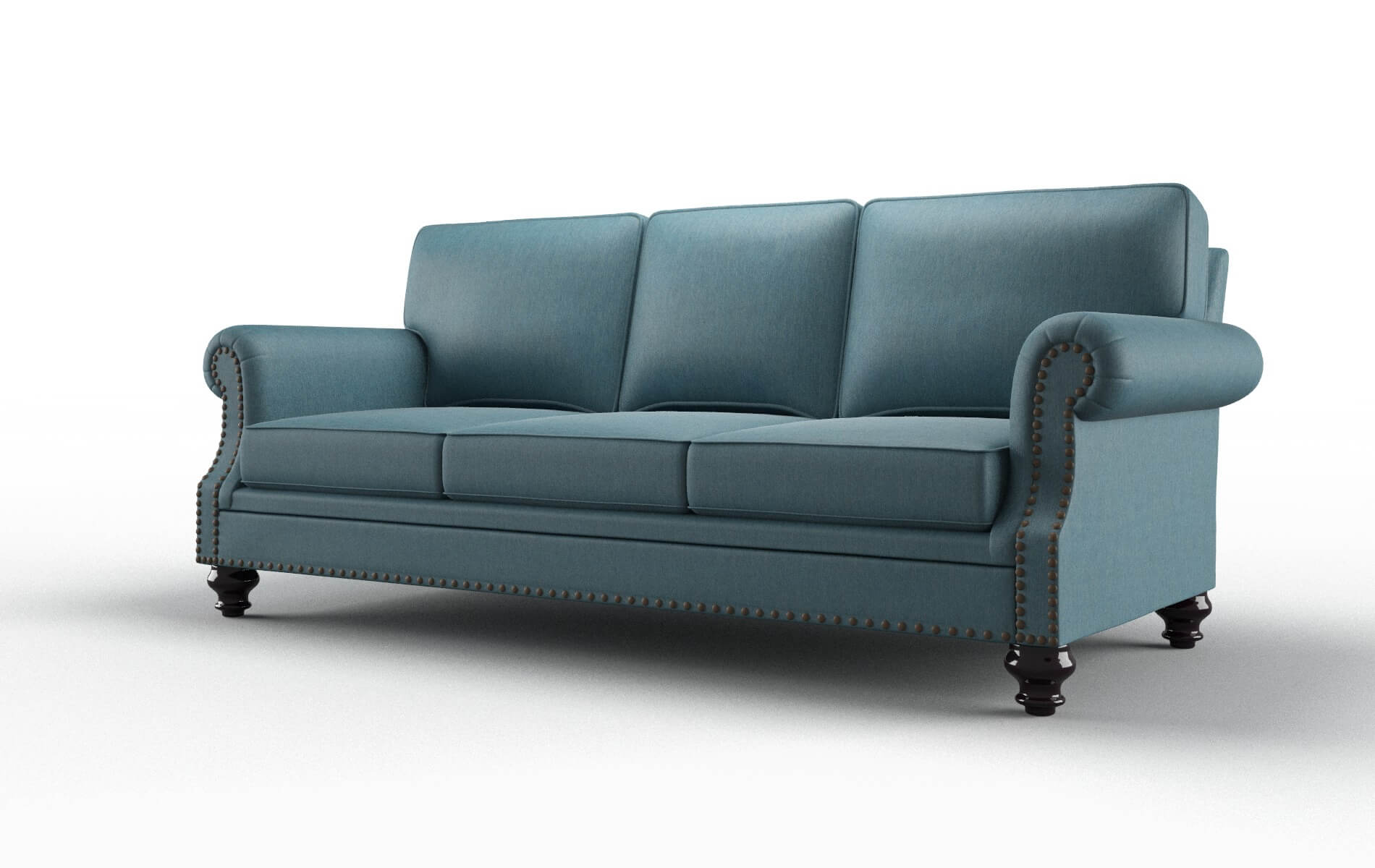 Rotterdam Naples Slate Sofa espresso legs 4