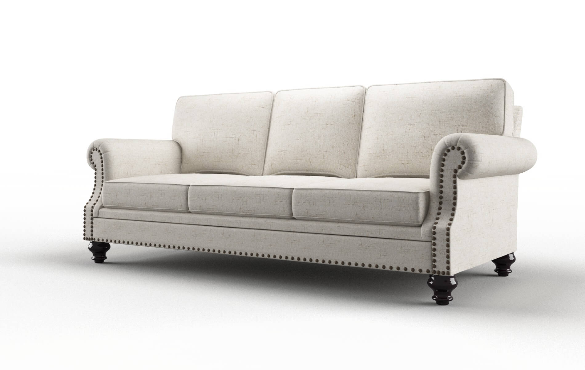 Rotterdam Oceanside Natural Sofa espresso legs 4