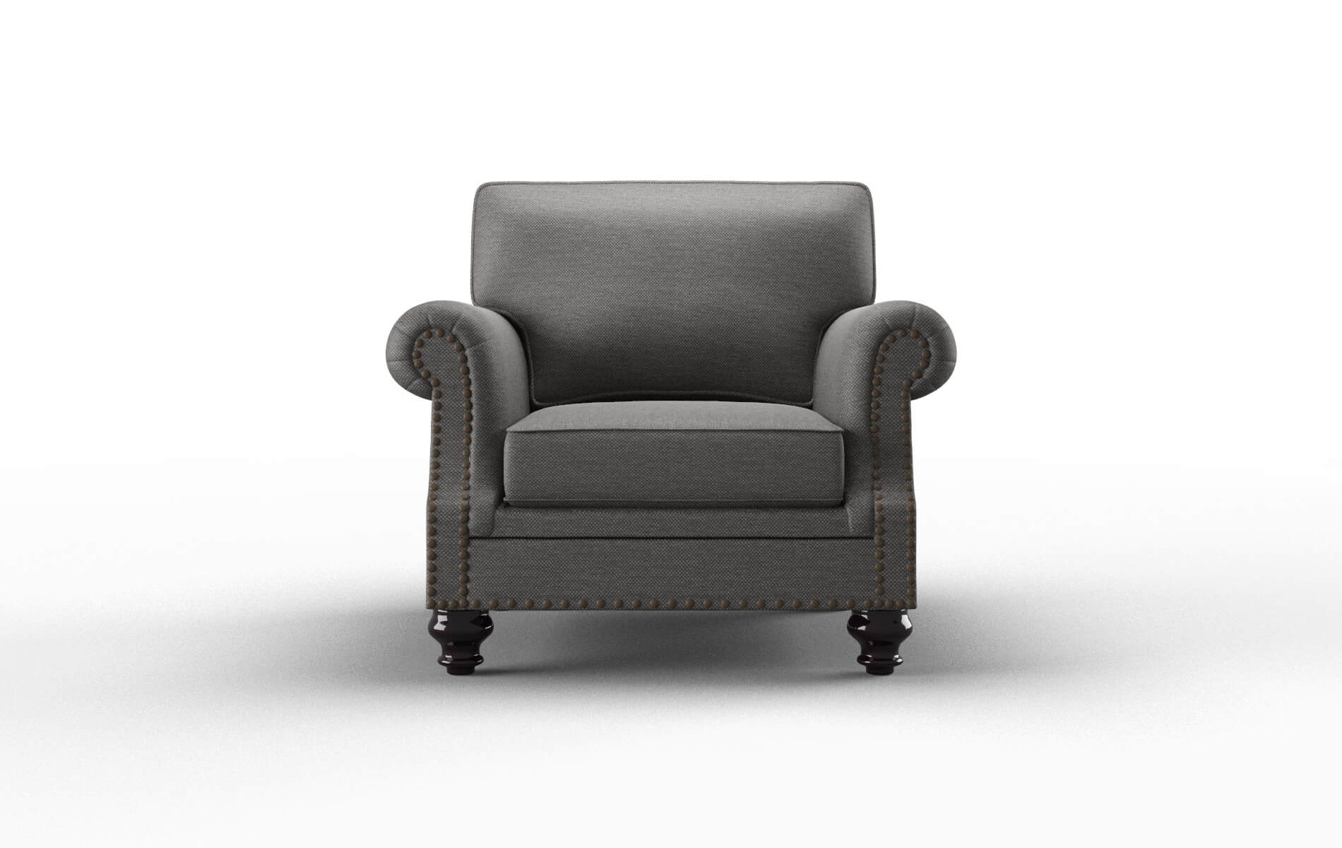 Rotterdam Oscar Charcoal Chair espresso legs 1