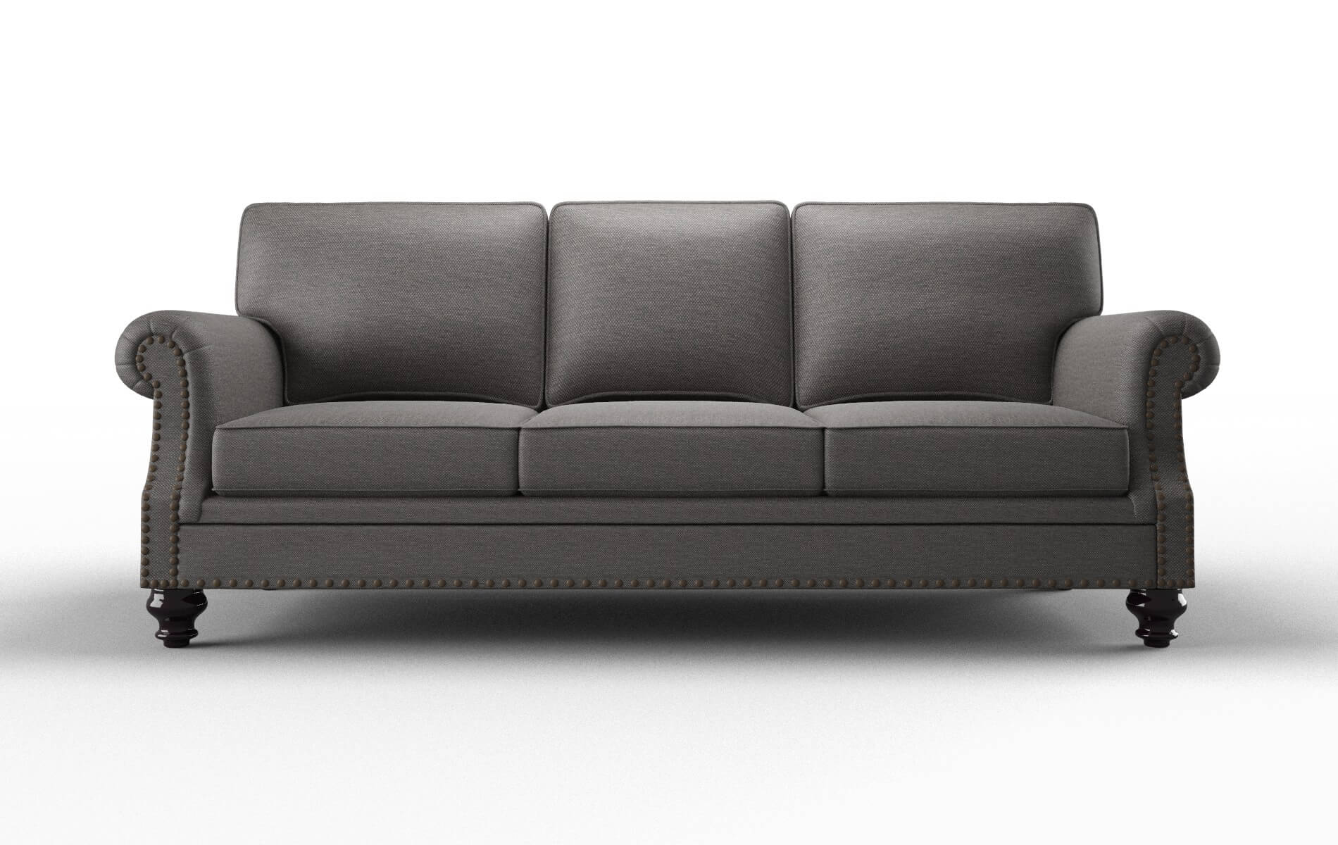 Rotterdam Oscar Charcoal Sofa espresso legs 1