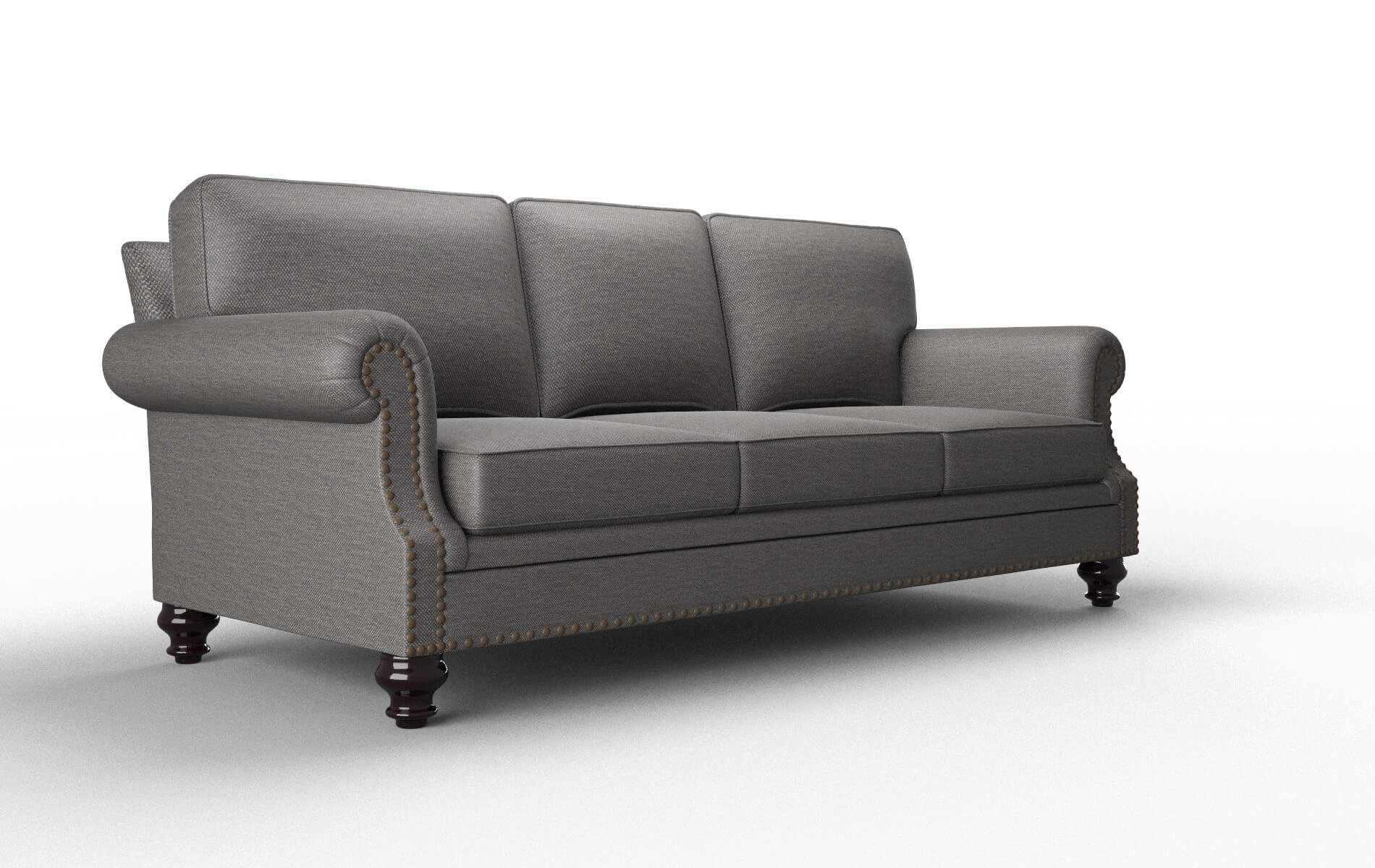 Rotterdam Oscar Charcoal Sofa espresso legs 2