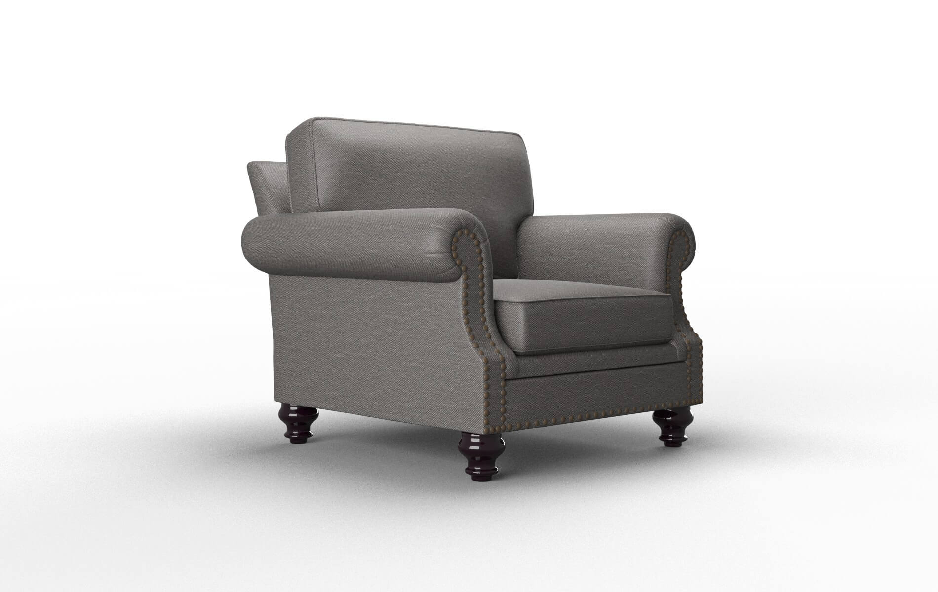 Rotterdam Oscar Grey Chair espresso legs 2