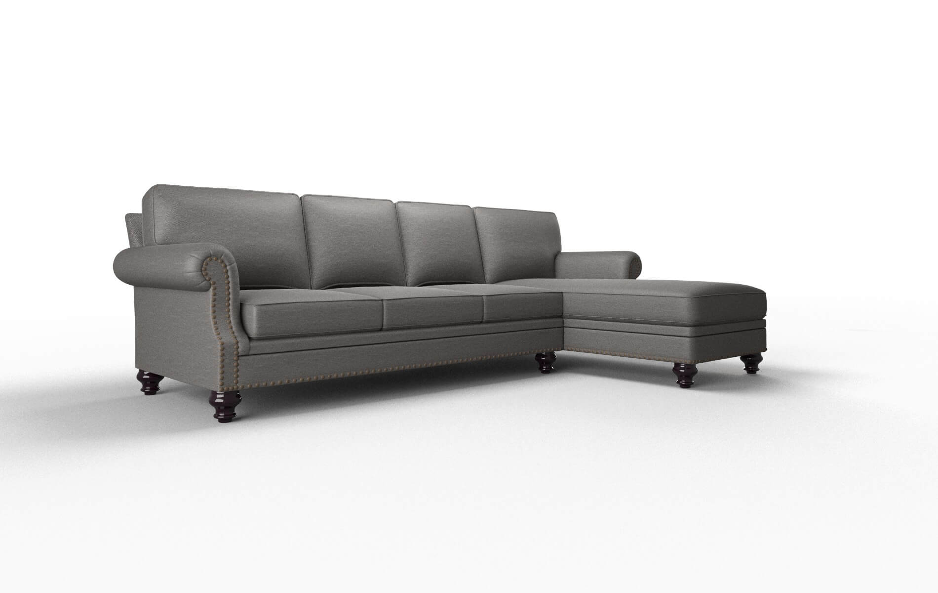 Rotterdam Oscar Grey Panel espresso legs 2