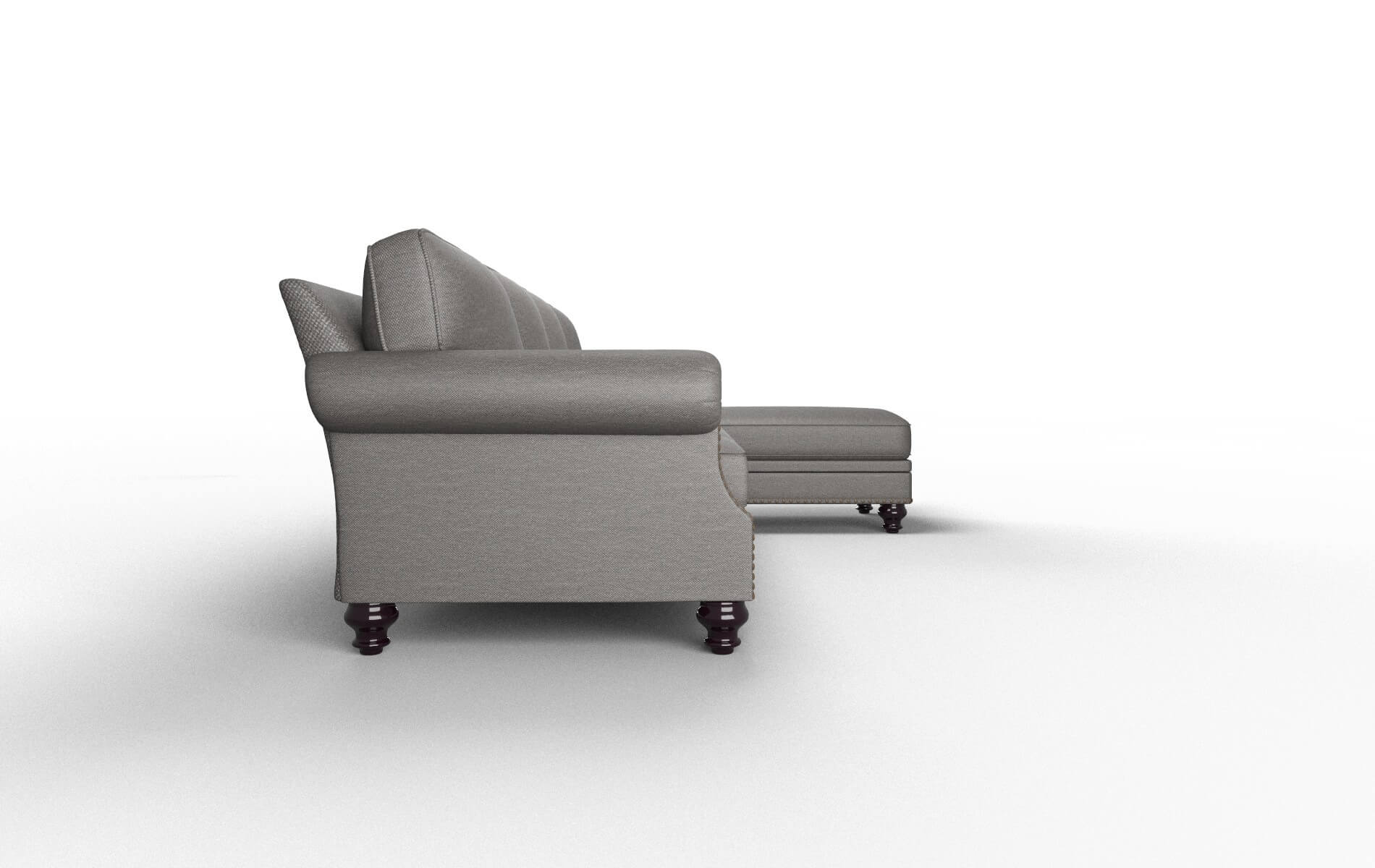 Rotterdam Oscar Grey Panel espresso legs 3
