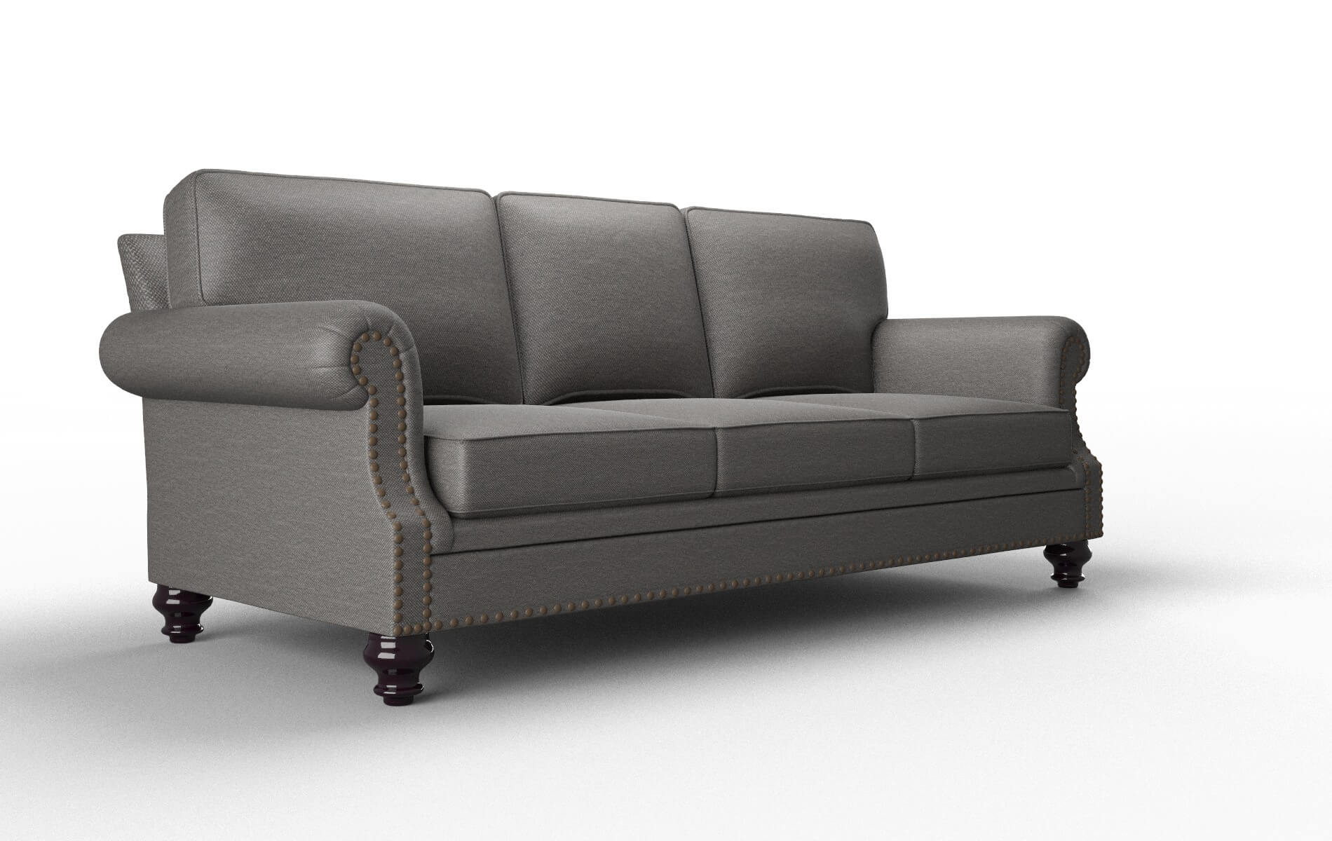 Rotterdam Oscar Grey Sofa espresso legs 2