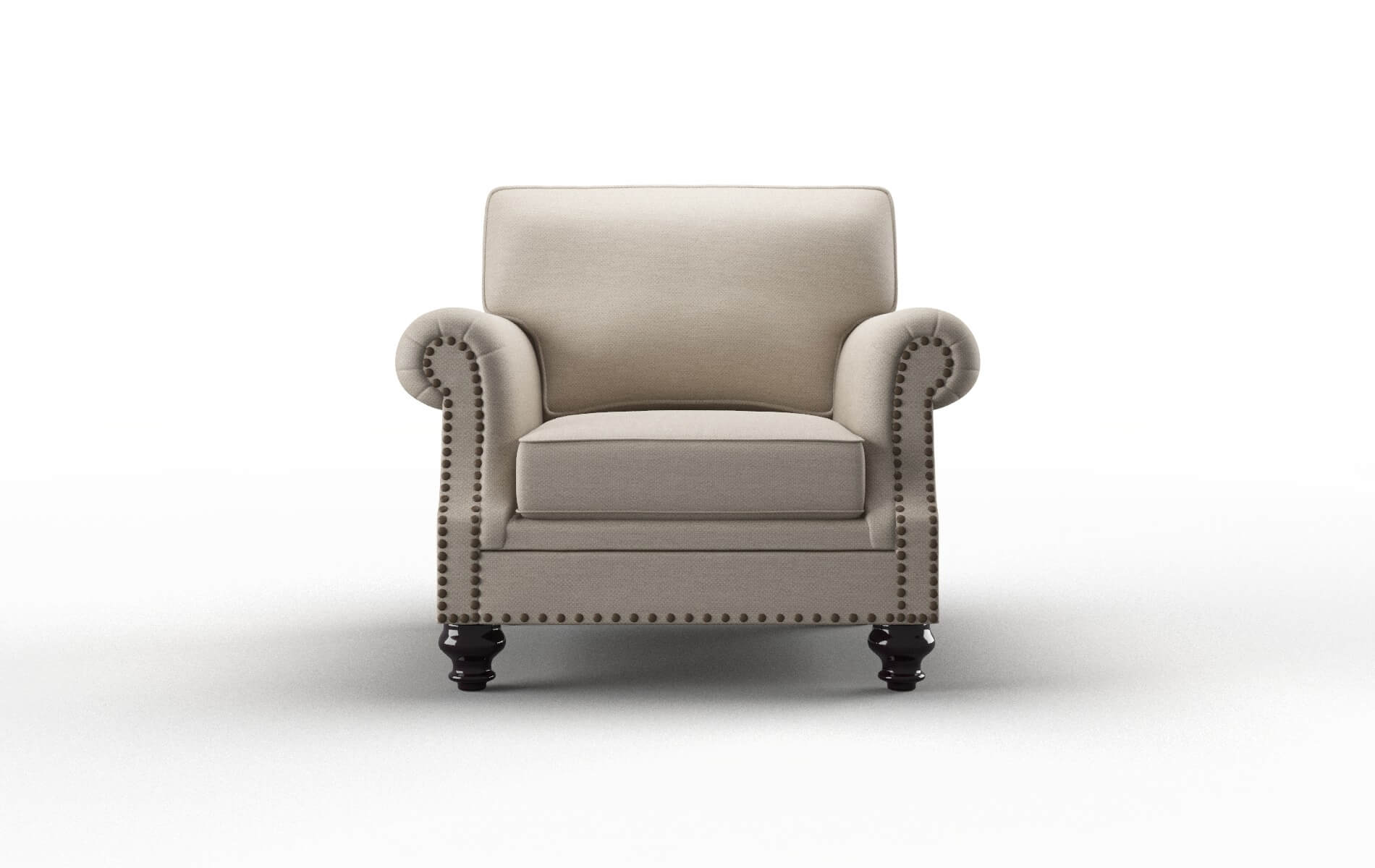 Rotterdam Oscar Linen Chair espresso legs 1