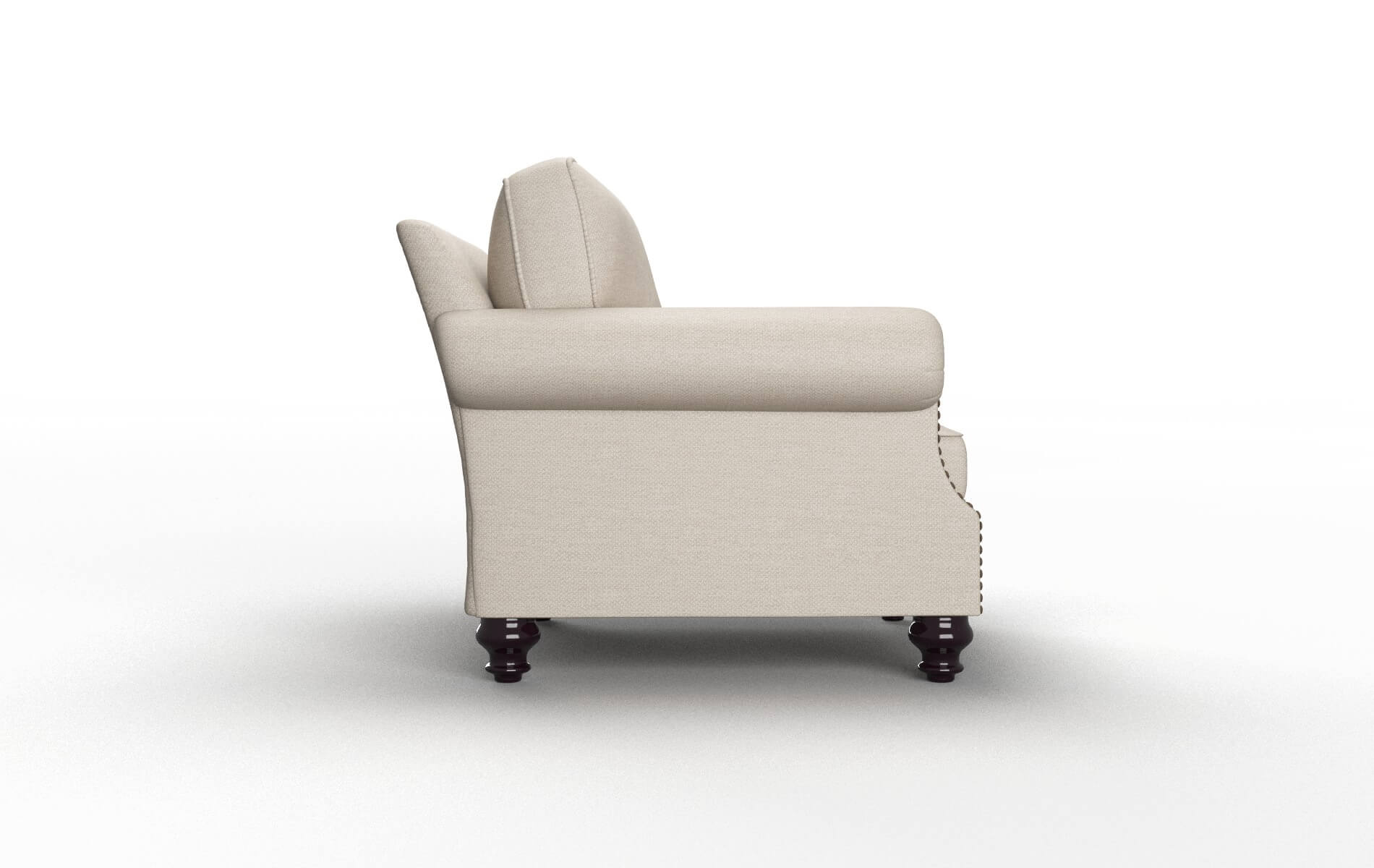 Rotterdam Oscar Linen Chair espresso legs 3