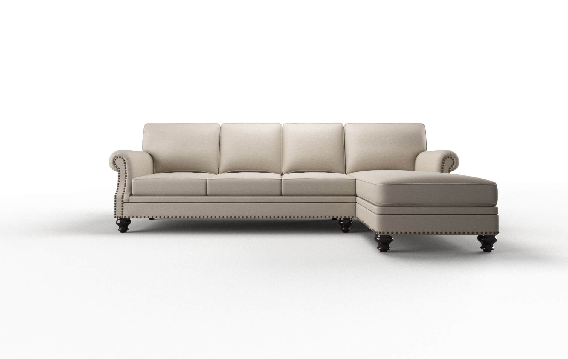 Rotterdam Oscar Linen Panel espresso legs 1