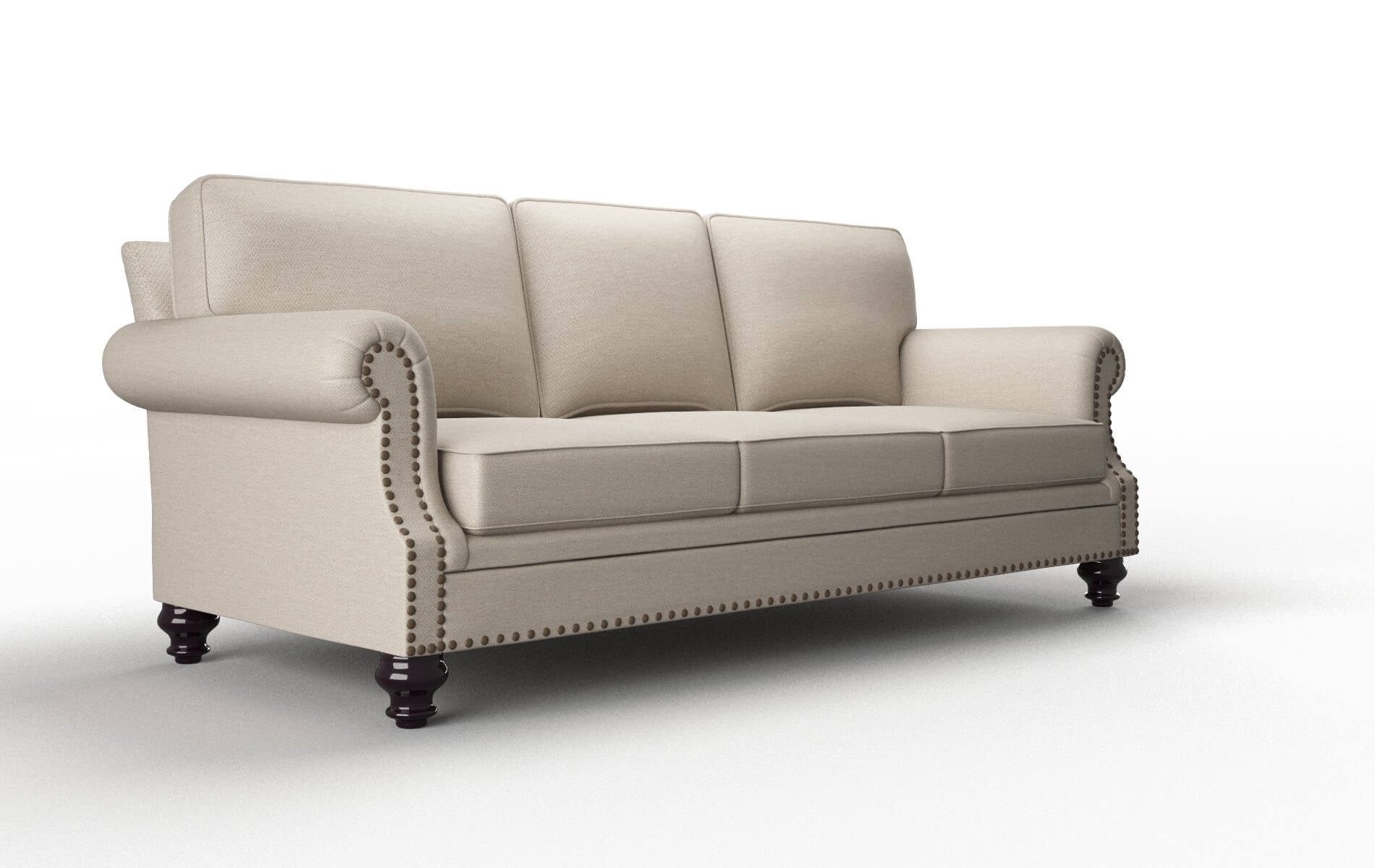 Rotterdam Oscar Linen Sofa espresso legs 2