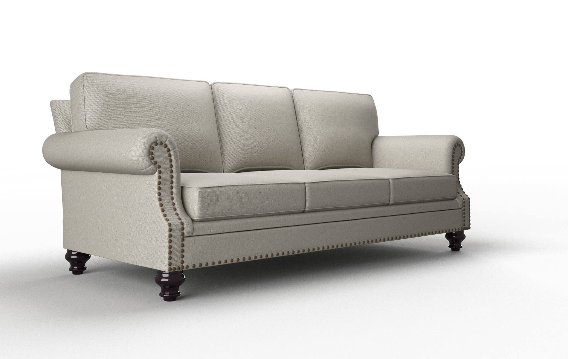 Rotterdam Oscar Silver Sofa espresso legs 2