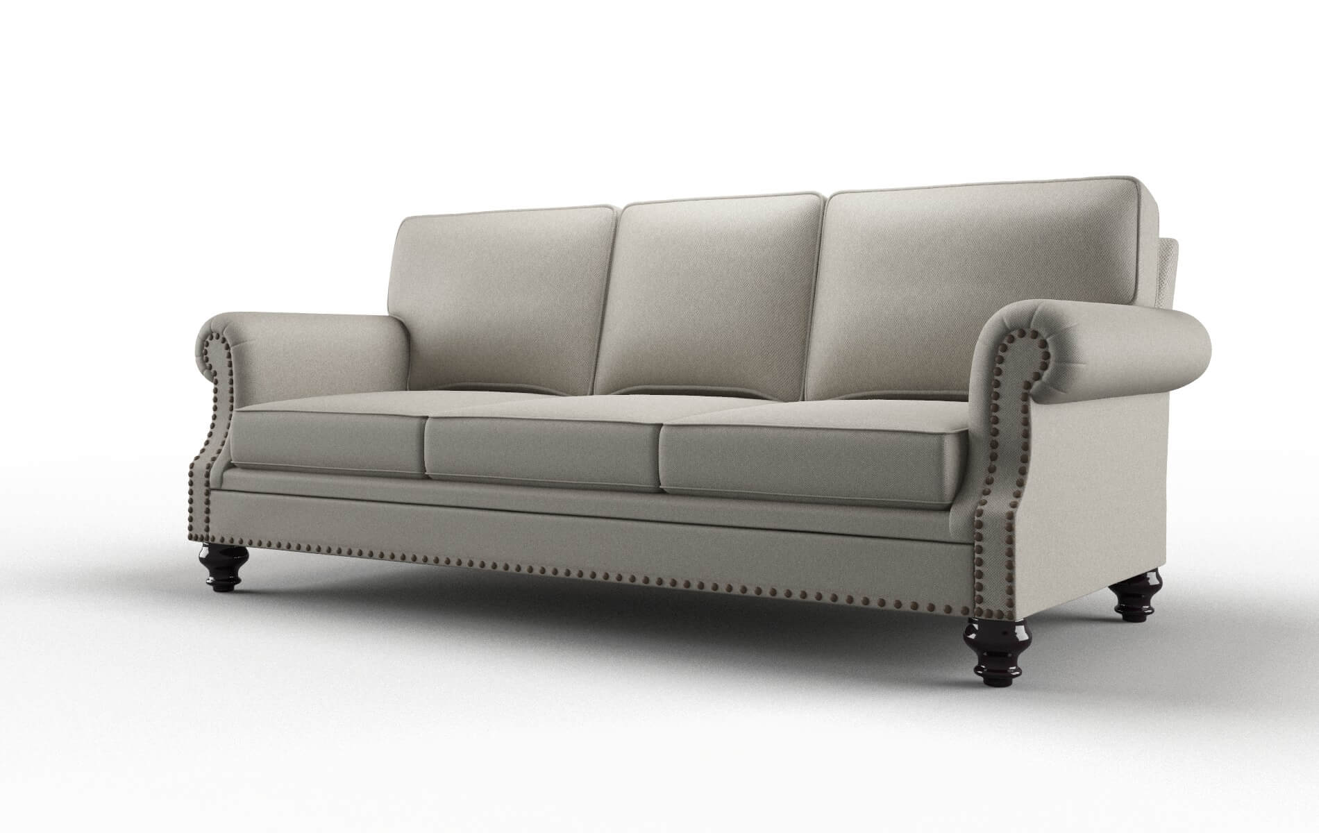 Rotterdam Oscar Silver Sofa espresso legs 4